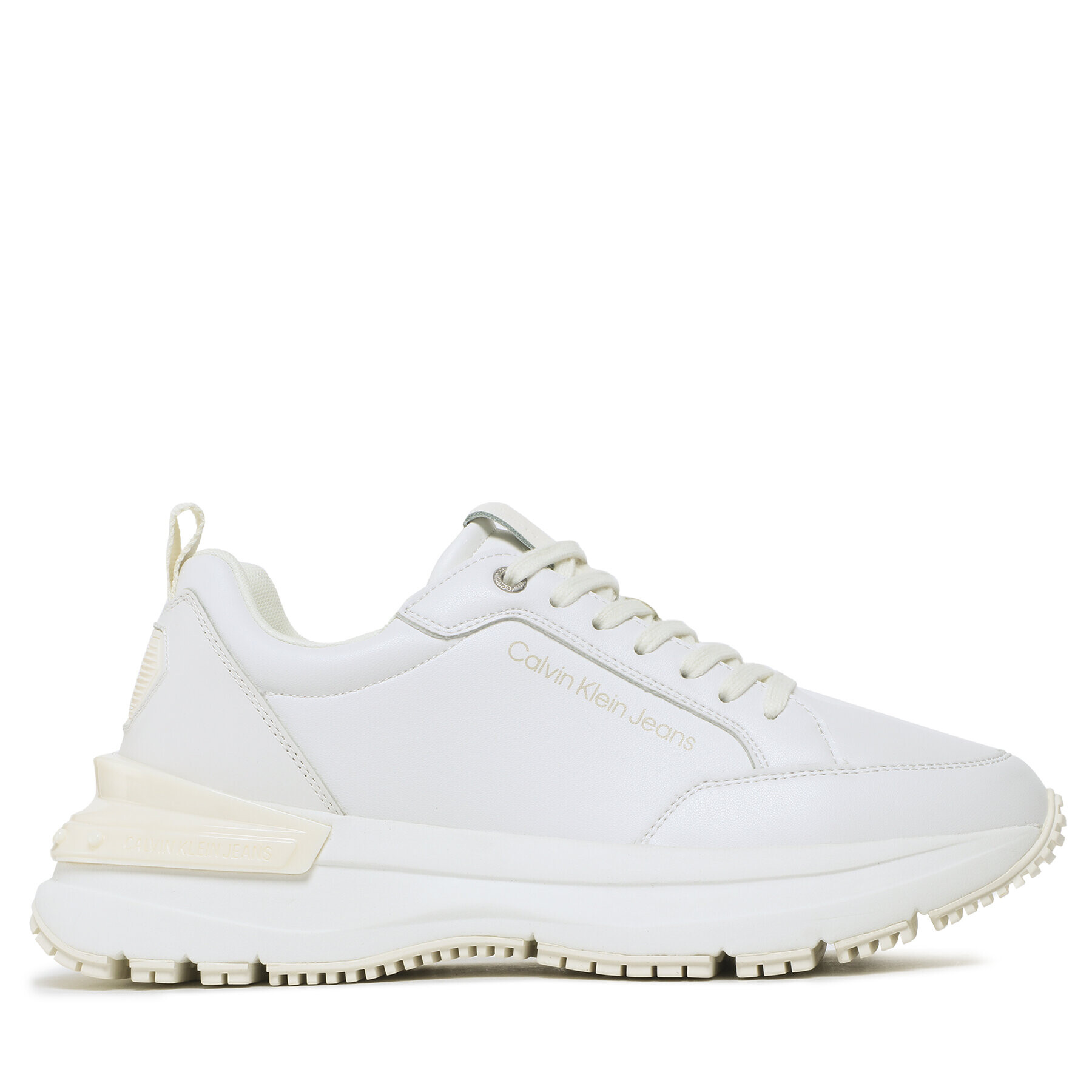 Calvin Klein Jeans Сникърси Chunky Runner Rec Lth-Tpu Insert YM0YM00680 Бял - Pepit.bg