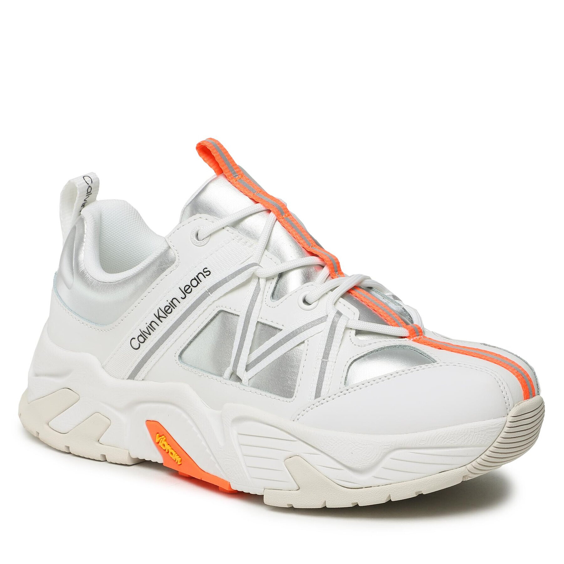 Calvin Klein Jeans Сникърси Chunky Runner Vibram Refl YM0YM00717 Бял - Pepit.bg