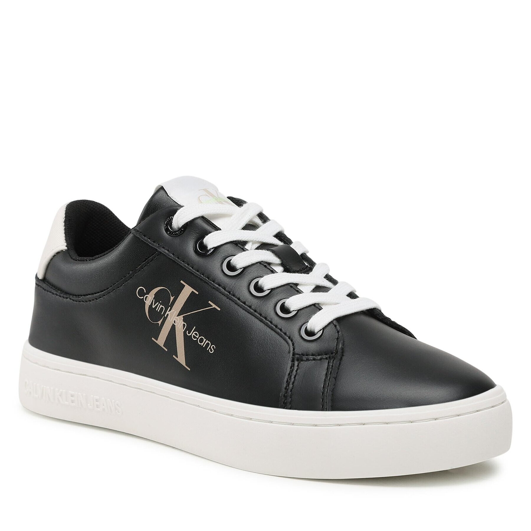 Calvin Klein Jeans Сникърси Classic Cupsole Fluo Contrast Wn YW0YW00912 Черен - Pepit.bg