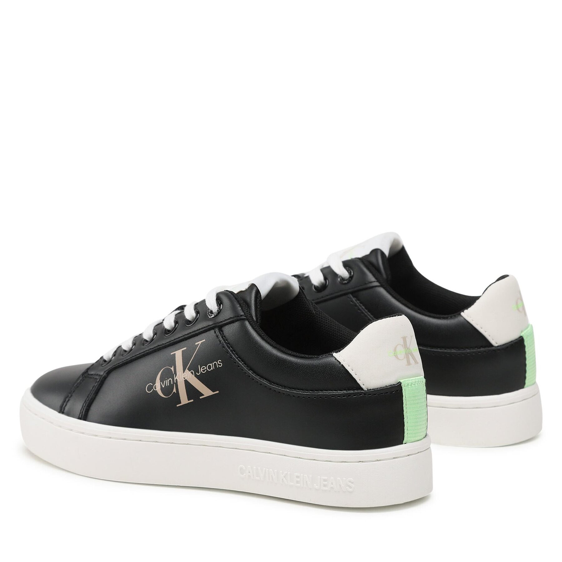 Calvin Klein Jeans Сникърси Classic Cupsole Fluo Contrast Wn YW0YW00912 Черен - Pepit.bg