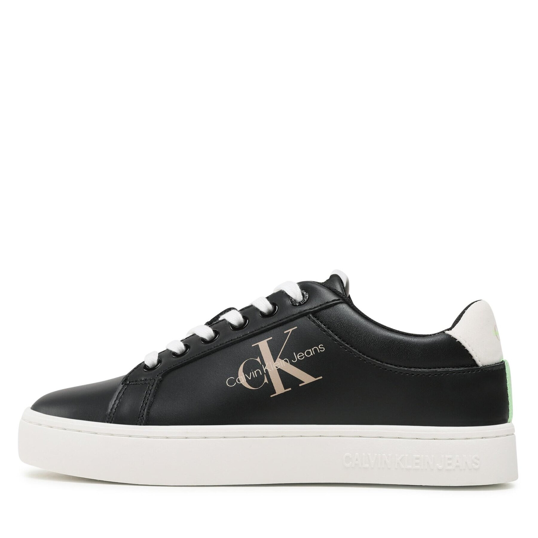 Calvin Klein Jeans Сникърси Classic Cupsole Fluo Contrast Wn YW0YW00912 Черен - Pepit.bg