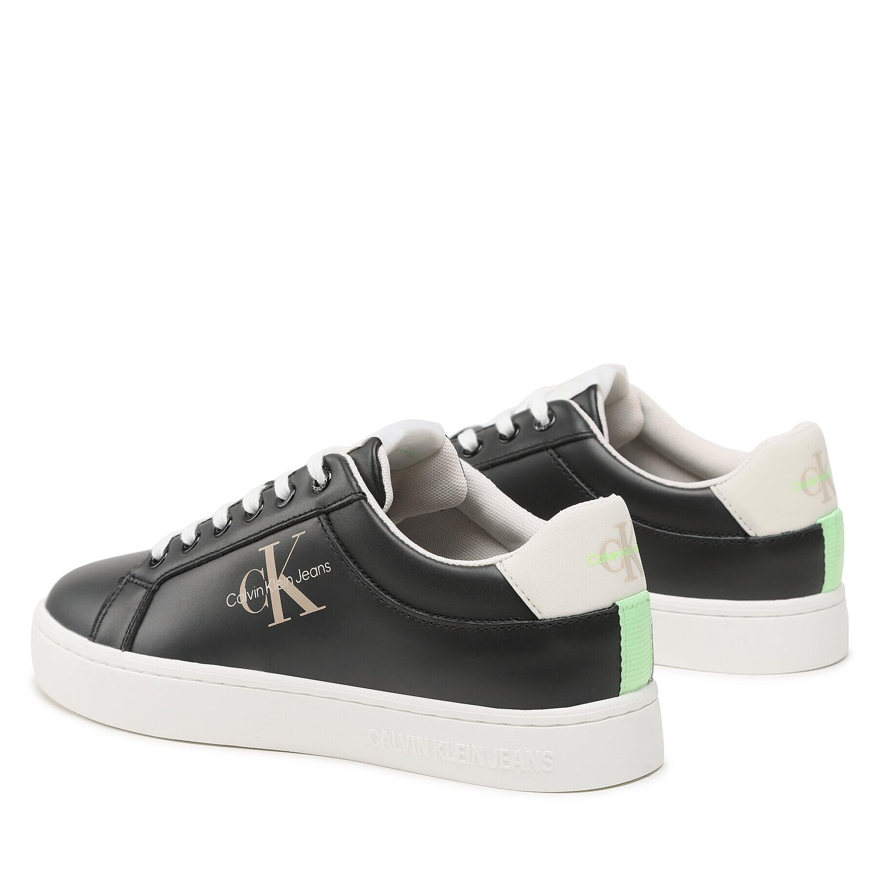 Calvin Klein Jeans Сникърси Classic Cupsole Fluo Contrast YM0YM00603 Черен - Pepit.bg