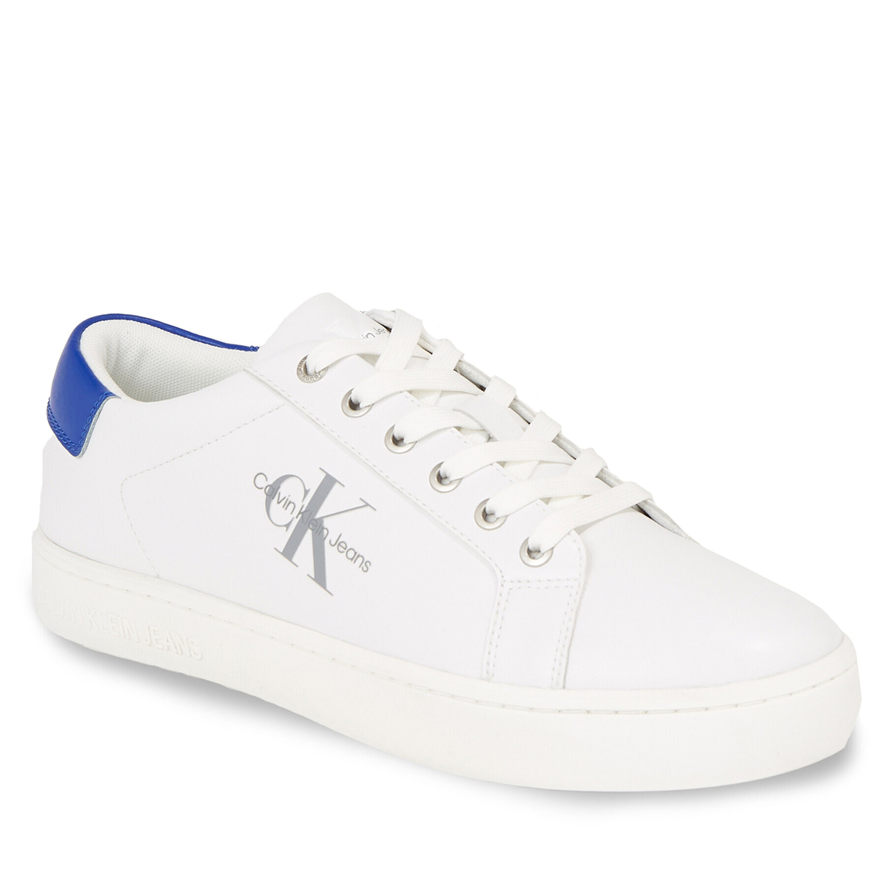 Calvin Klein Jeans Сникърси Classic Cupsole Laceup Low Lth YM0YM00491 Бял - Pepit.bg