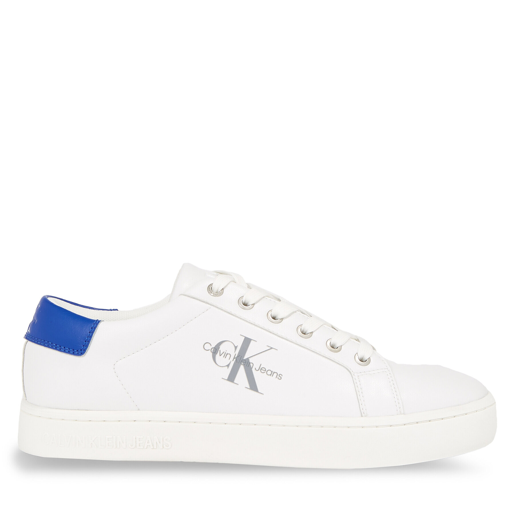 Calvin Klein Jeans Сникърси Classic Cupsole Laceup Low Lth YM0YM00491 Бял - Pepit.bg