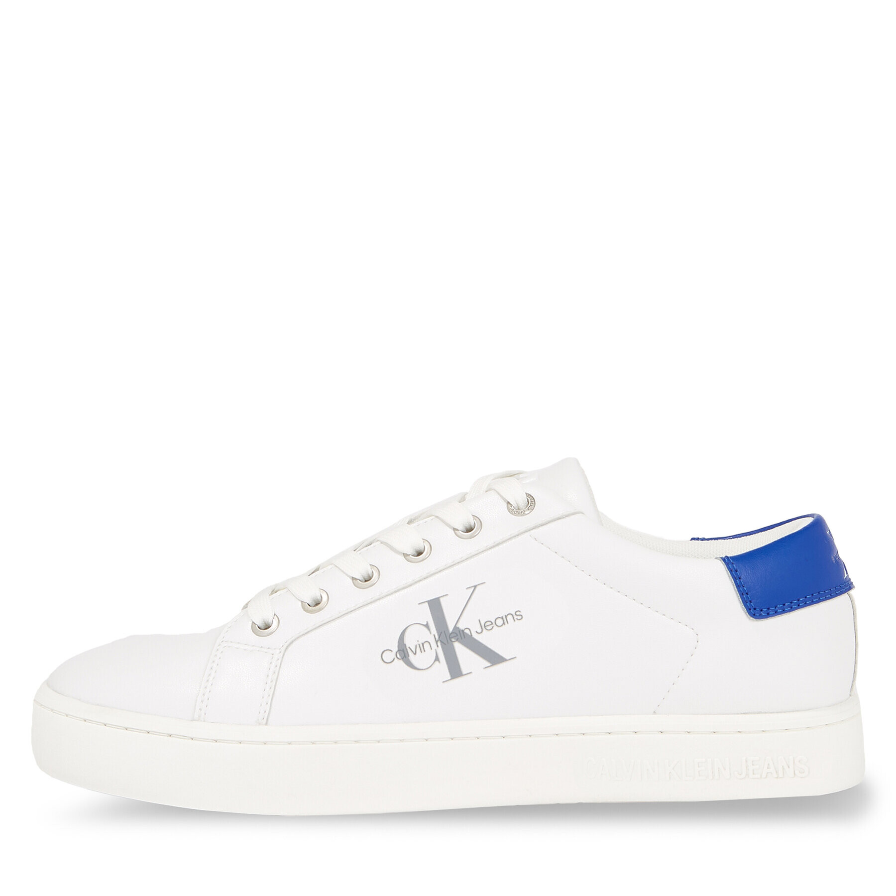 Calvin Klein Jeans Сникърси Classic Cupsole Laceup Low Lth YM0YM00491 Бял - Pepit.bg