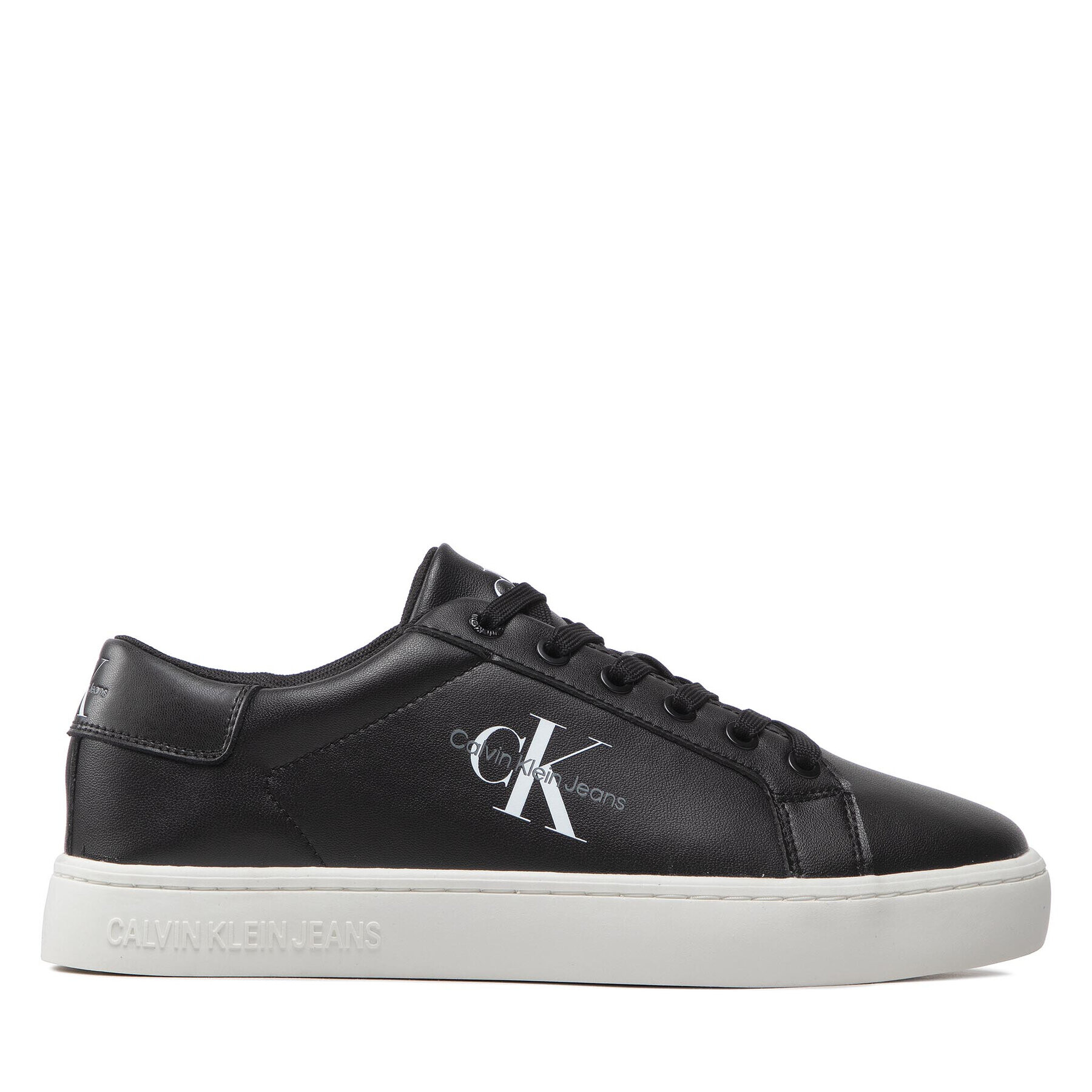 Calvin Klein Jeans Сникърси Classic Cupsole Laceup Low Lth YM0YM00491 Черен - Pepit.bg