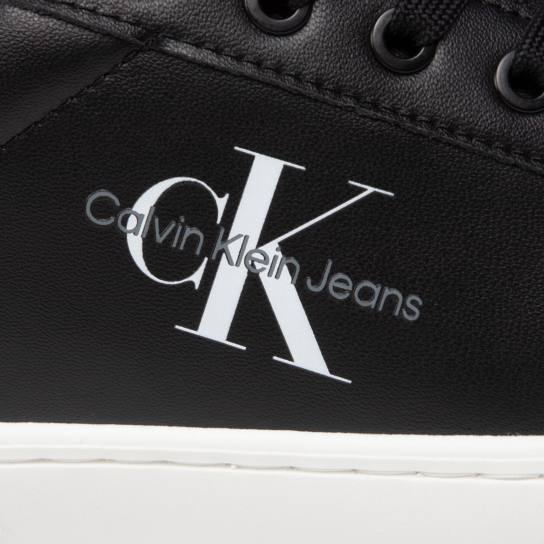 Calvin Klein Jeans Сникърси Classic Cupsole Laceup Low Lth YM0YM00491 Черен - Pepit.bg