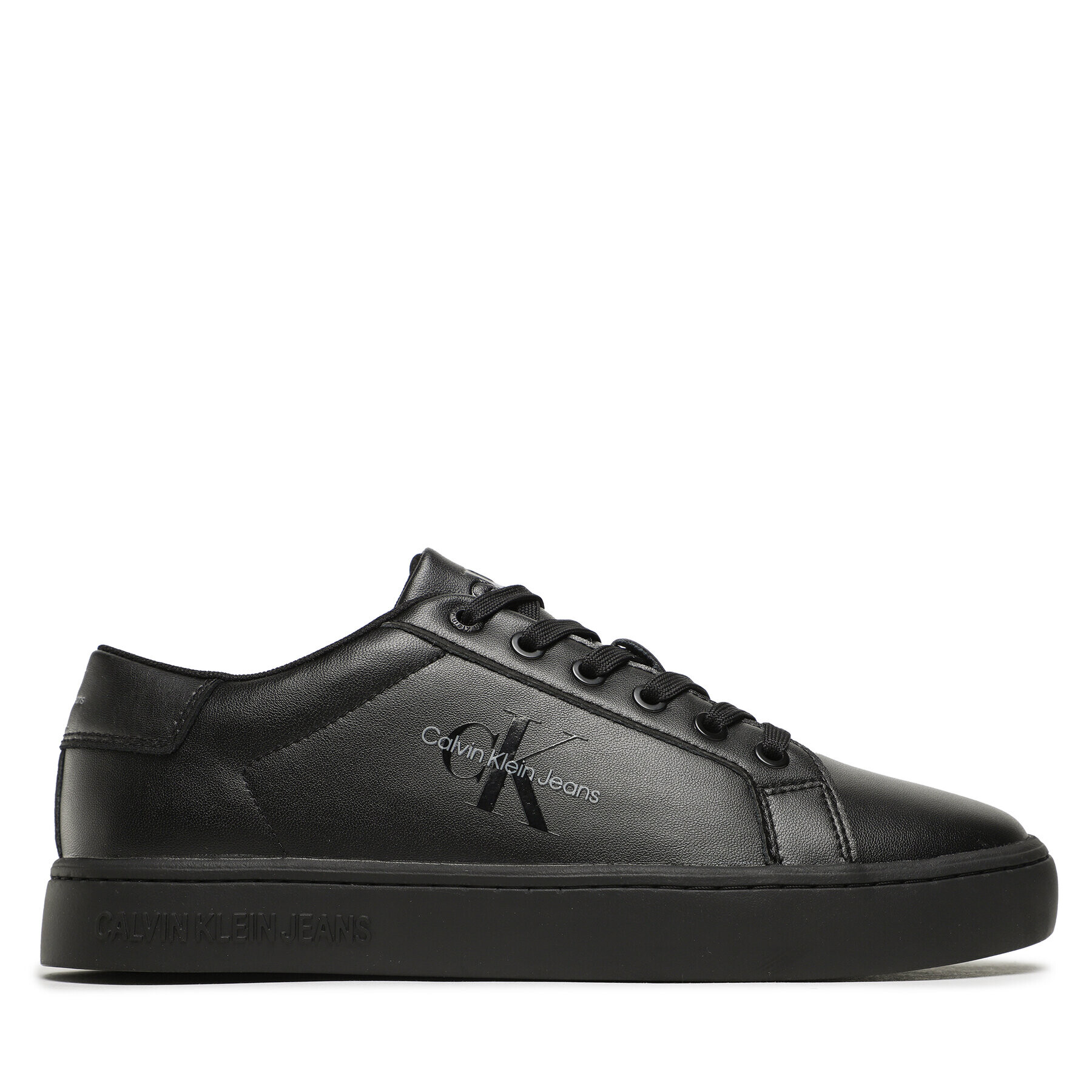 Calvin Klein Jeans Сникърси Classic Cupsole Laceup Low Lth YM0YM00491 Черен - Pepit.bg