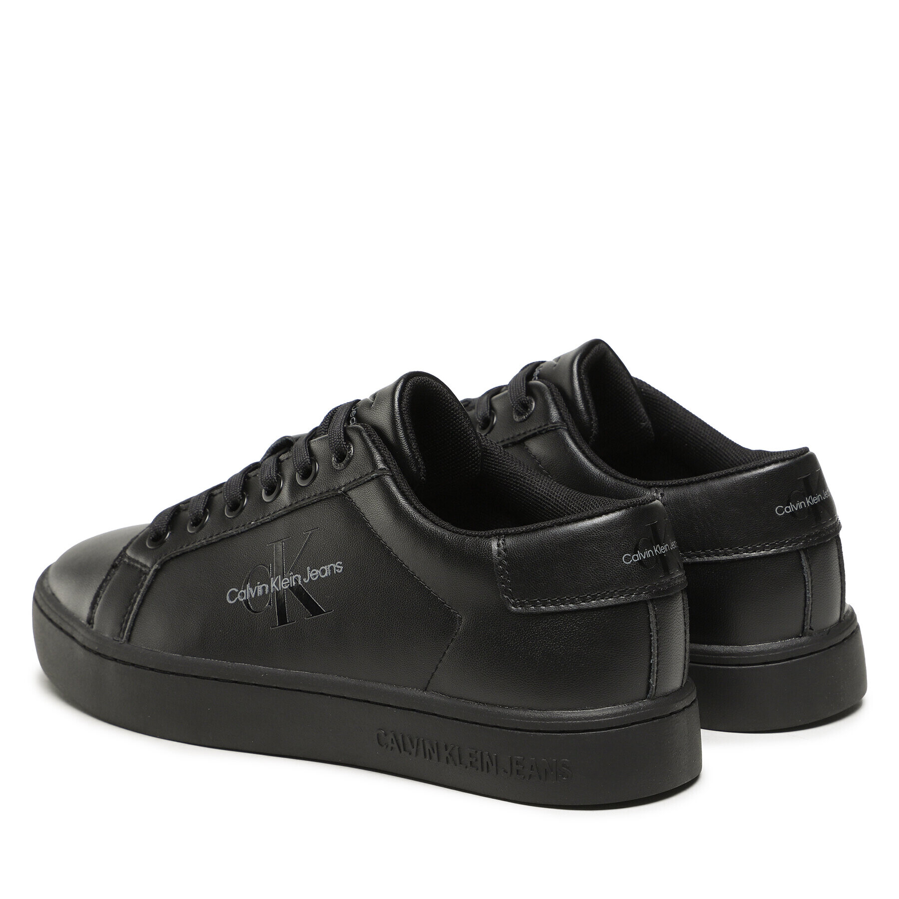 Calvin Klein Jeans Сникърси Classic Cupsole Laceup Low Lth YM0YM00491 Черен - Pepit.bg