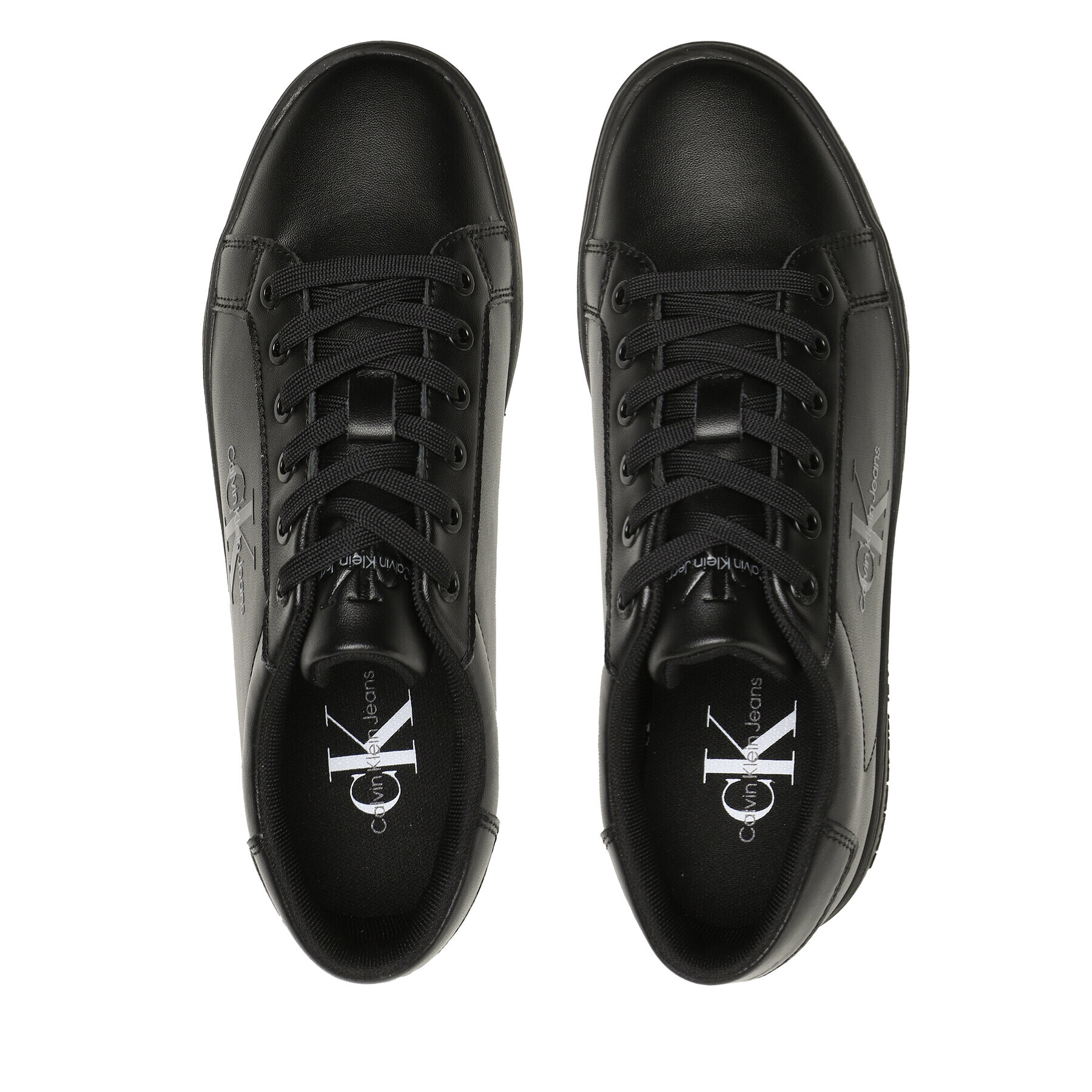 Calvin Klein Jeans Сникърси Classic Cupsole Laceup Low Lth YM0YM00491 Черен - Pepit.bg