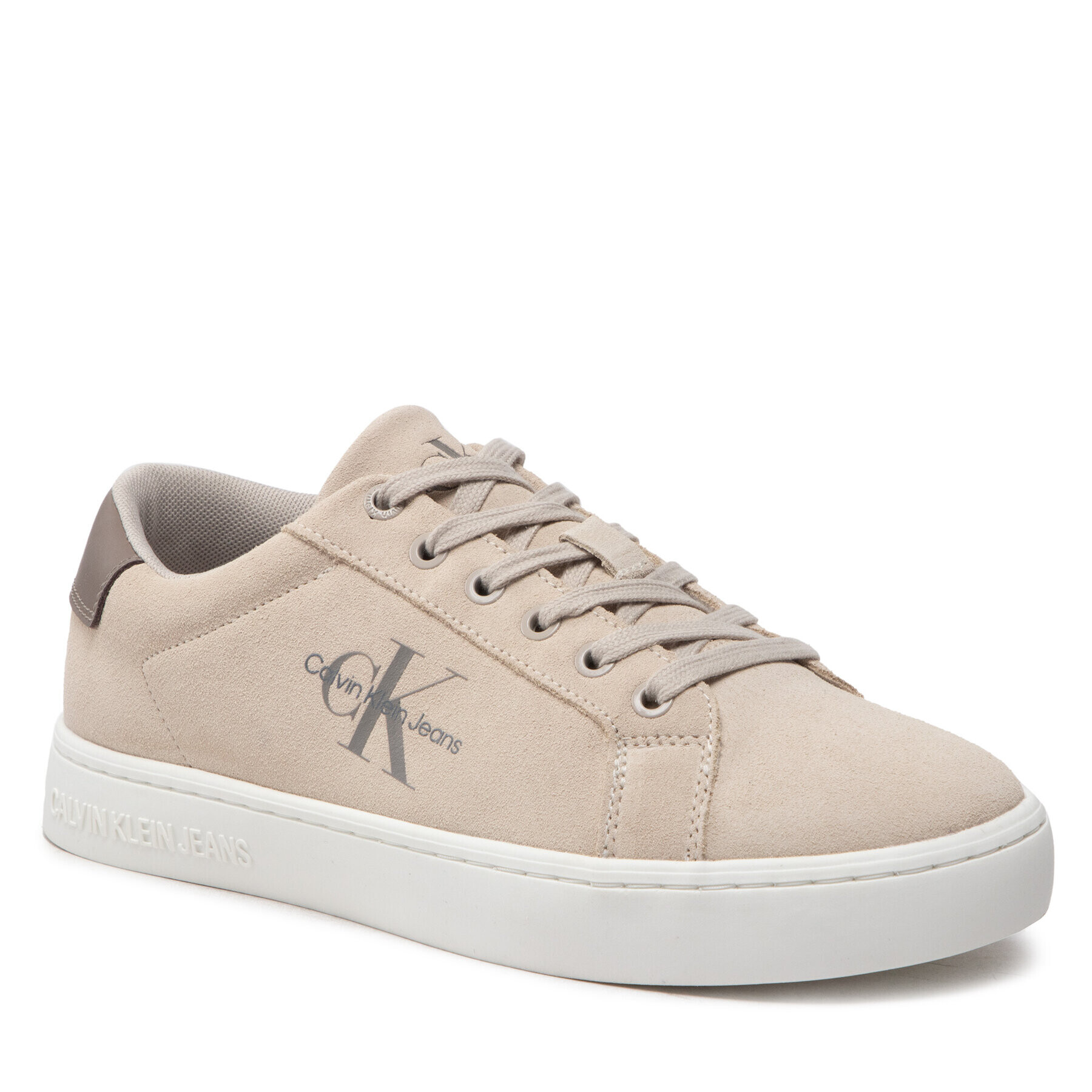 Calvin Klein Jeans Сникърси Classic Cupsole Laceup Low Su YM0YM00548 Бежов - Pepit.bg