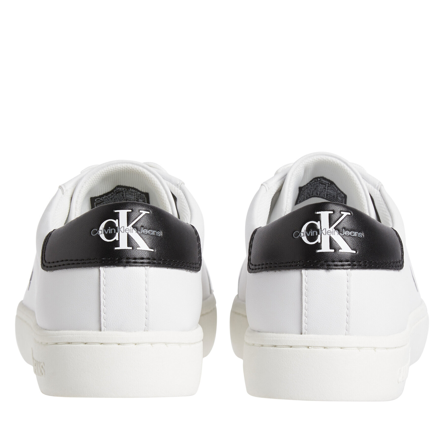 Calvin Klein Jeans Сникърси Classic Cupsole Laceup Lth Wn YW0YW01269 Бял - Pepit.bg