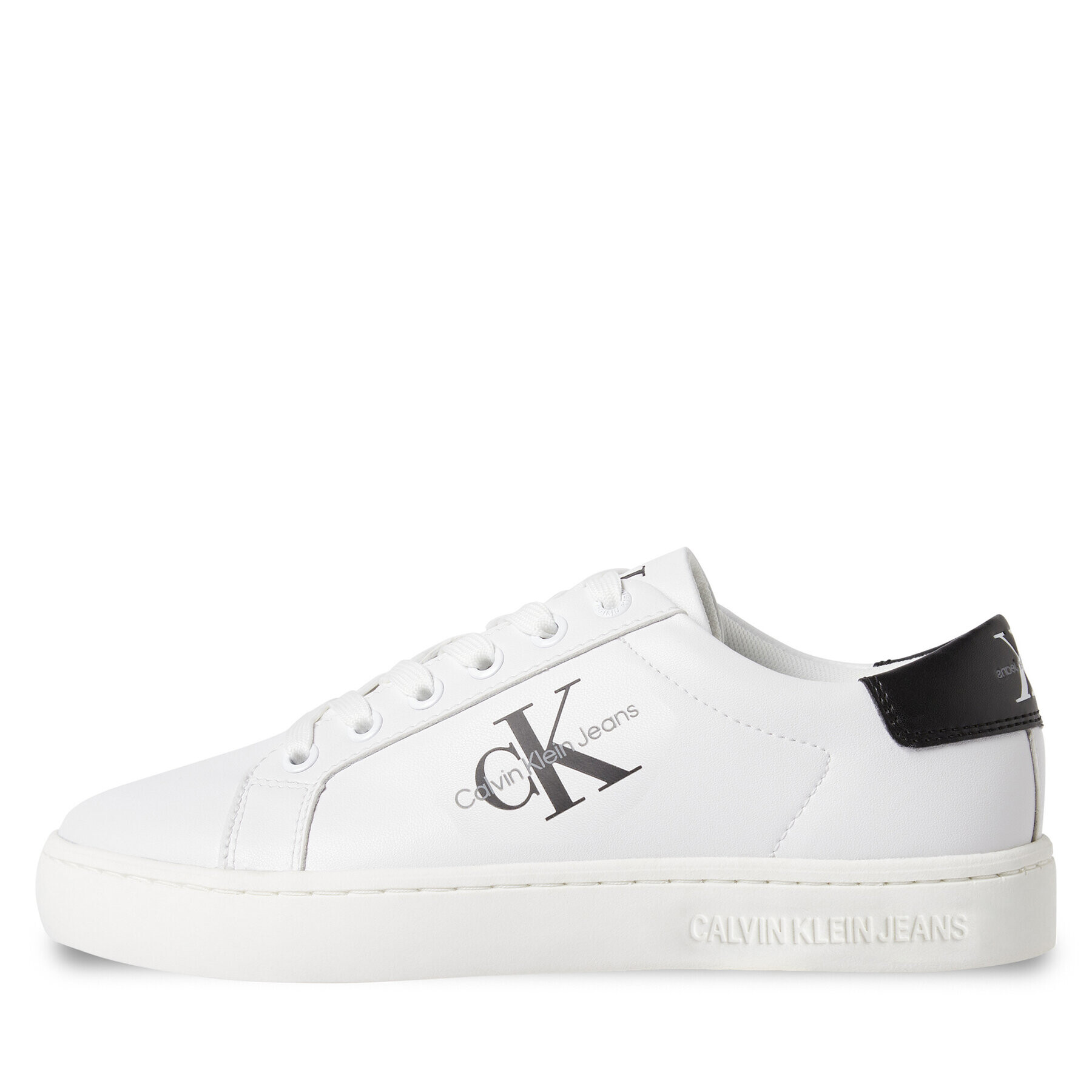 Calvin Klein Jeans Сникърси Classic Cupsole Laceup Lth Wn YW0YW01269 Бял - Pepit.bg