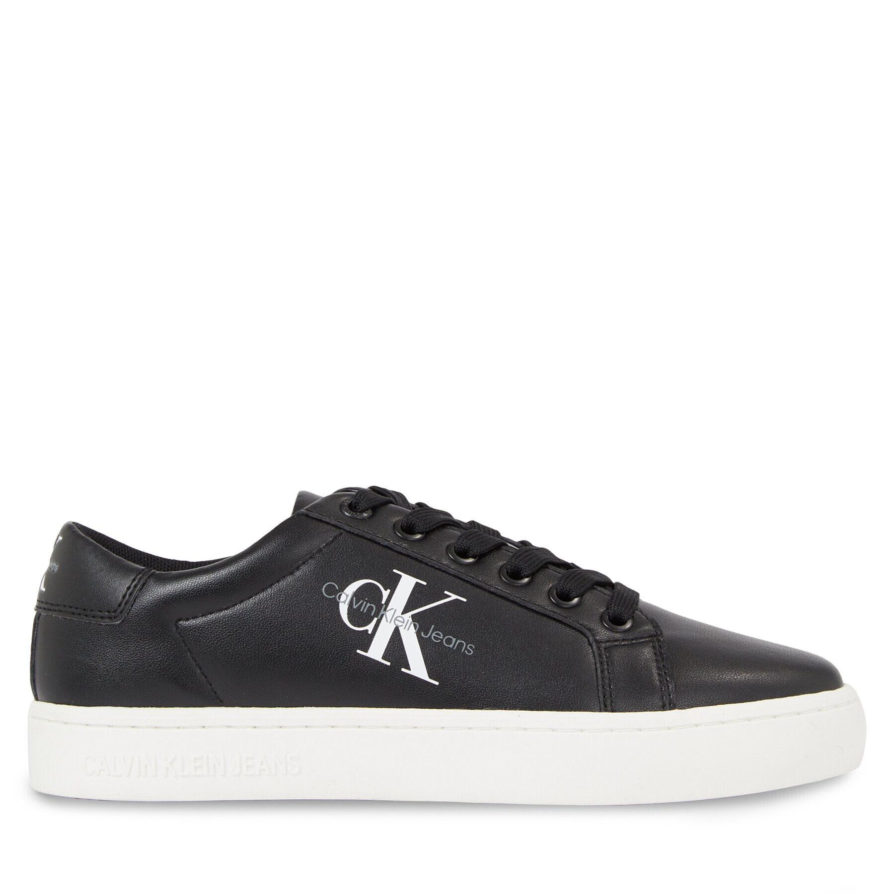 Calvin Klein Jeans Сникърси Classic Cupsole Laceup Lth Wn YW0YW01269 Черен - Pepit.bg