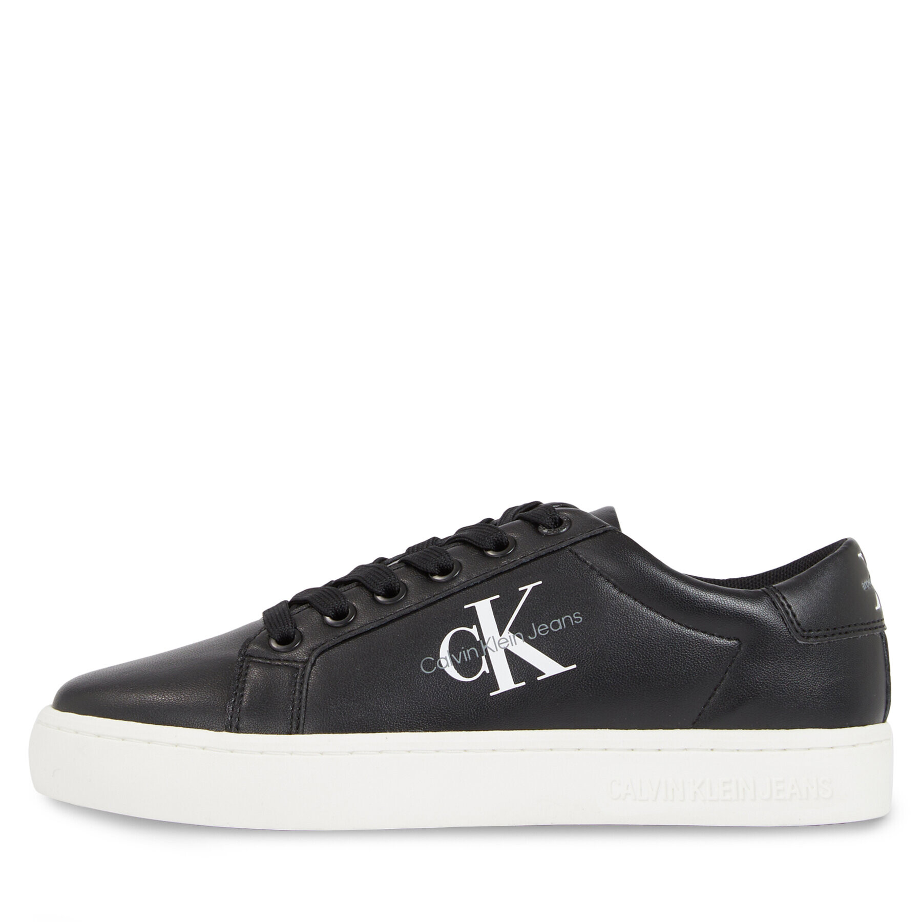 Calvin Klein Jeans Сникърси Classic Cupsole Laceup Lth Wn YW0YW01269 Черен - Pepit.bg