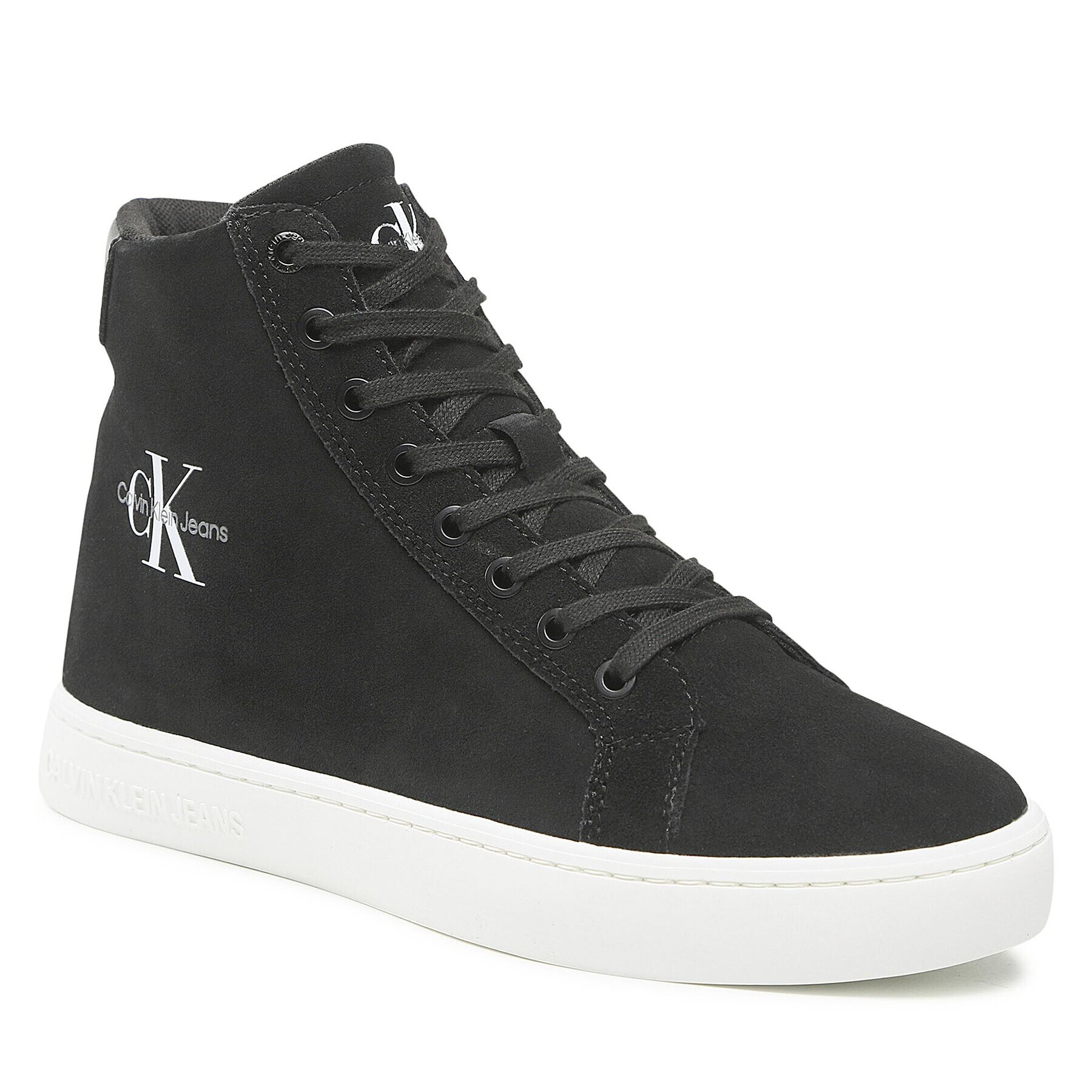 Calvin Klein Jeans Сникърси Classic Cupsole Laceup Mid YM0YM00493 Черен - Pepit.bg