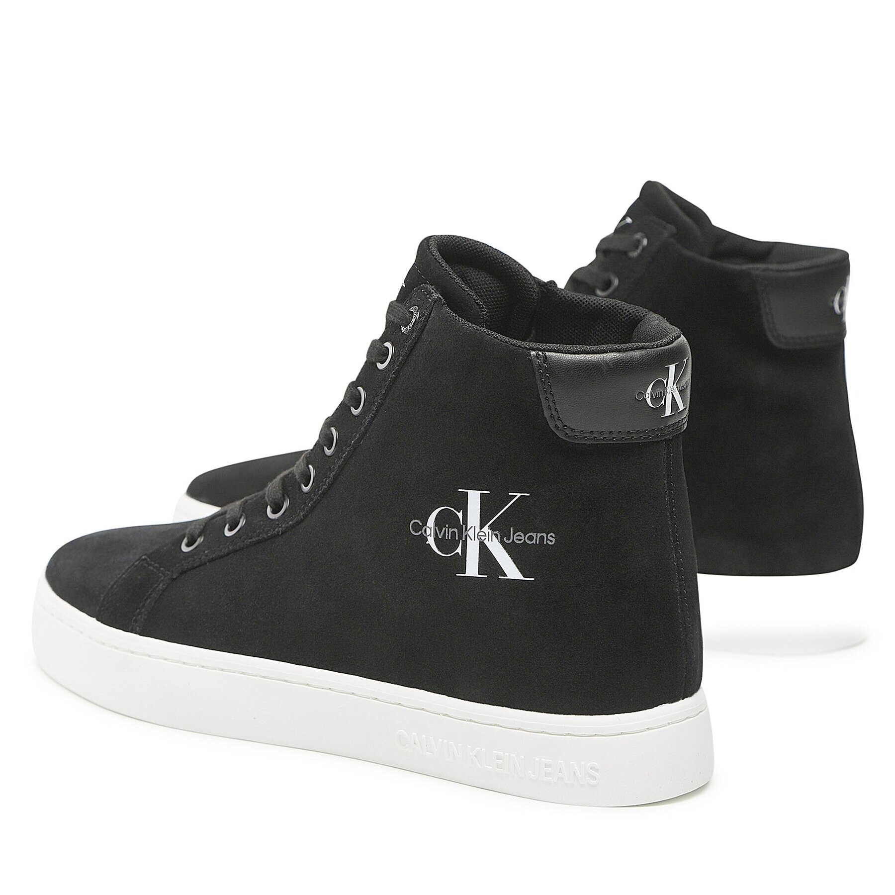 Calvin Klein Jeans Сникърси Classic Cupsole Laceup Mid YM0YM00493 Черен - Pepit.bg