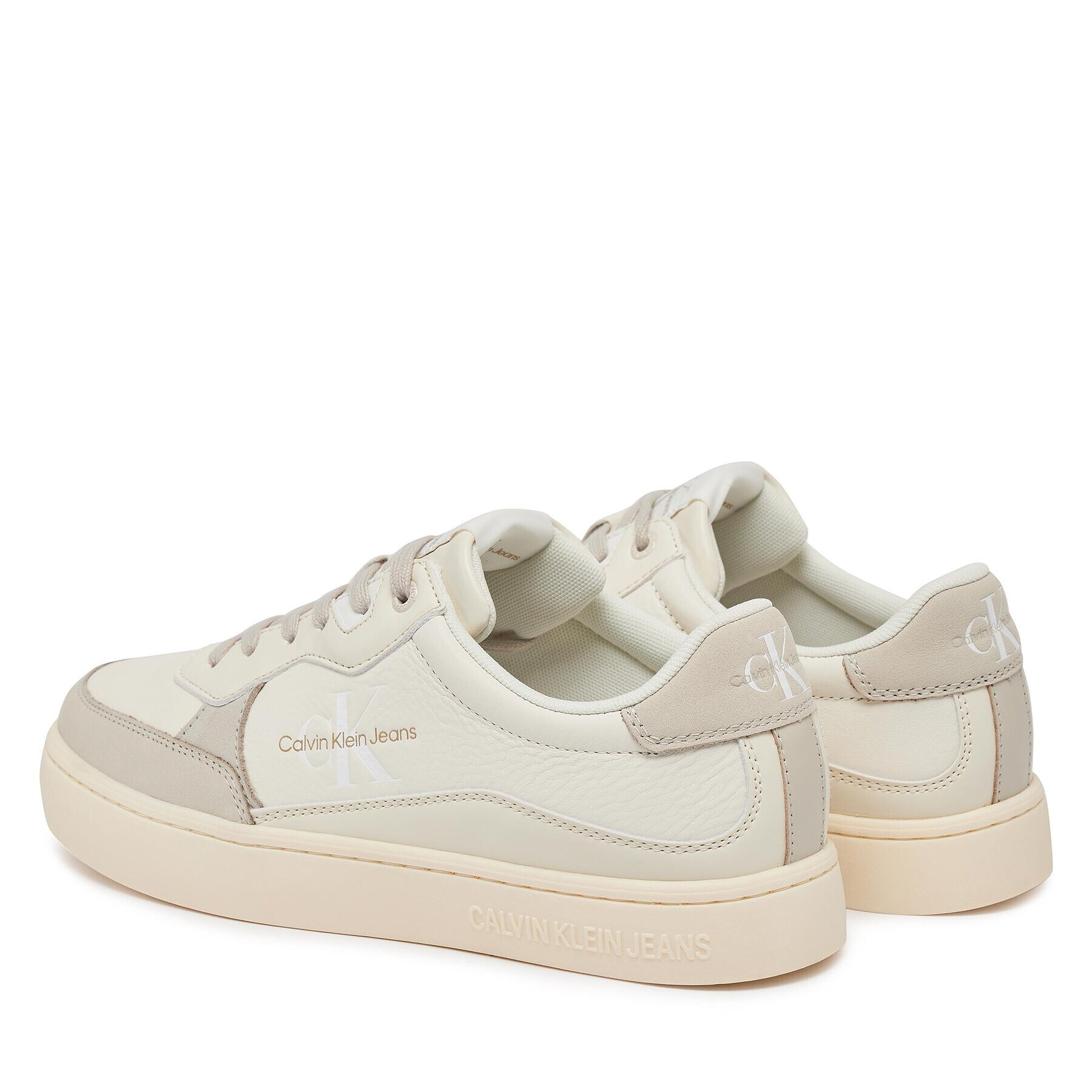 Calvin Klein Jeans Сникърси Classic Cupsole Low Lth Ml Fad YM0YM00885 Бежов - Pepit.bg