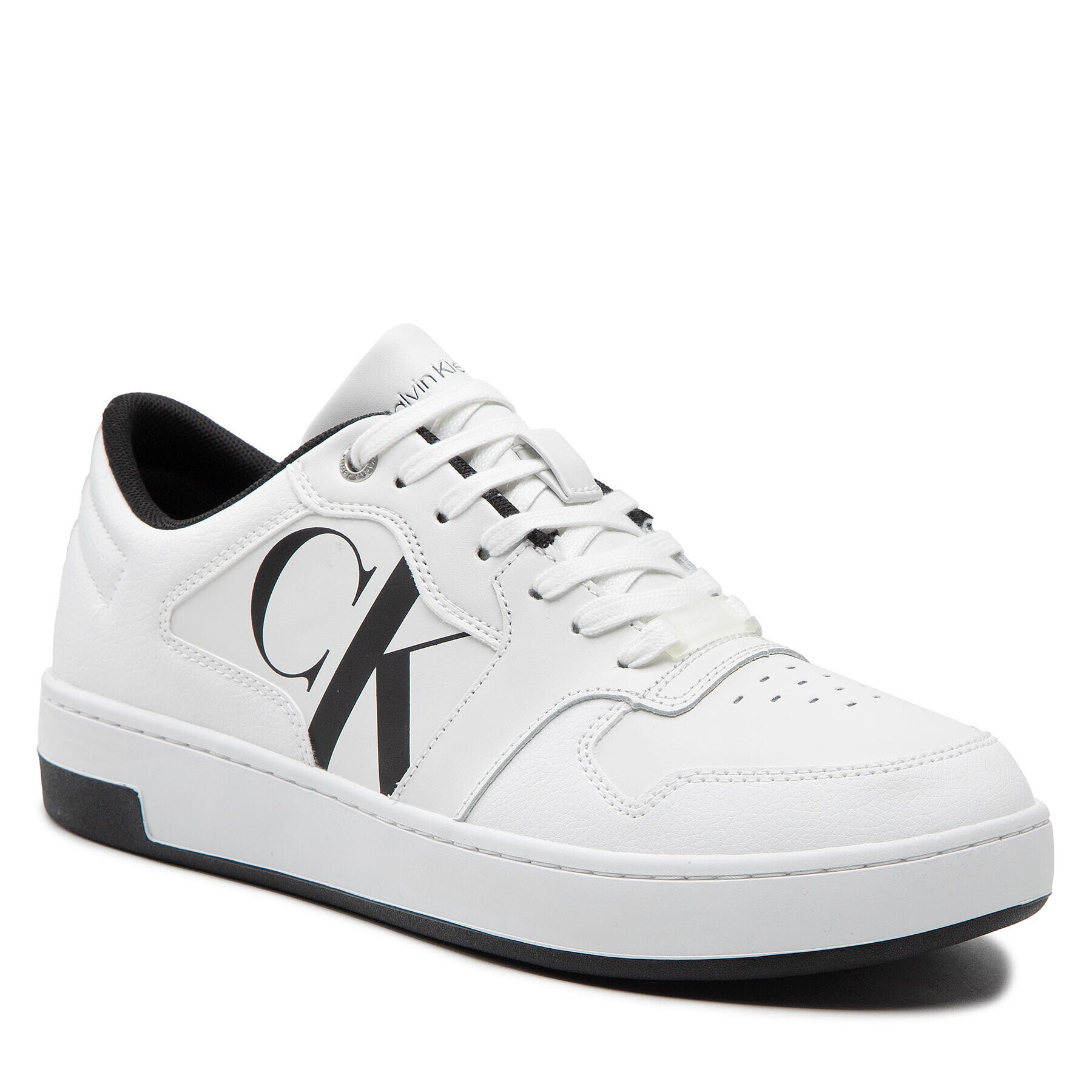 Calvin Klein Jeans Сникърси Cupsole Laceup Basket Low Poly YM0YM00428 Бял - Pepit.bg