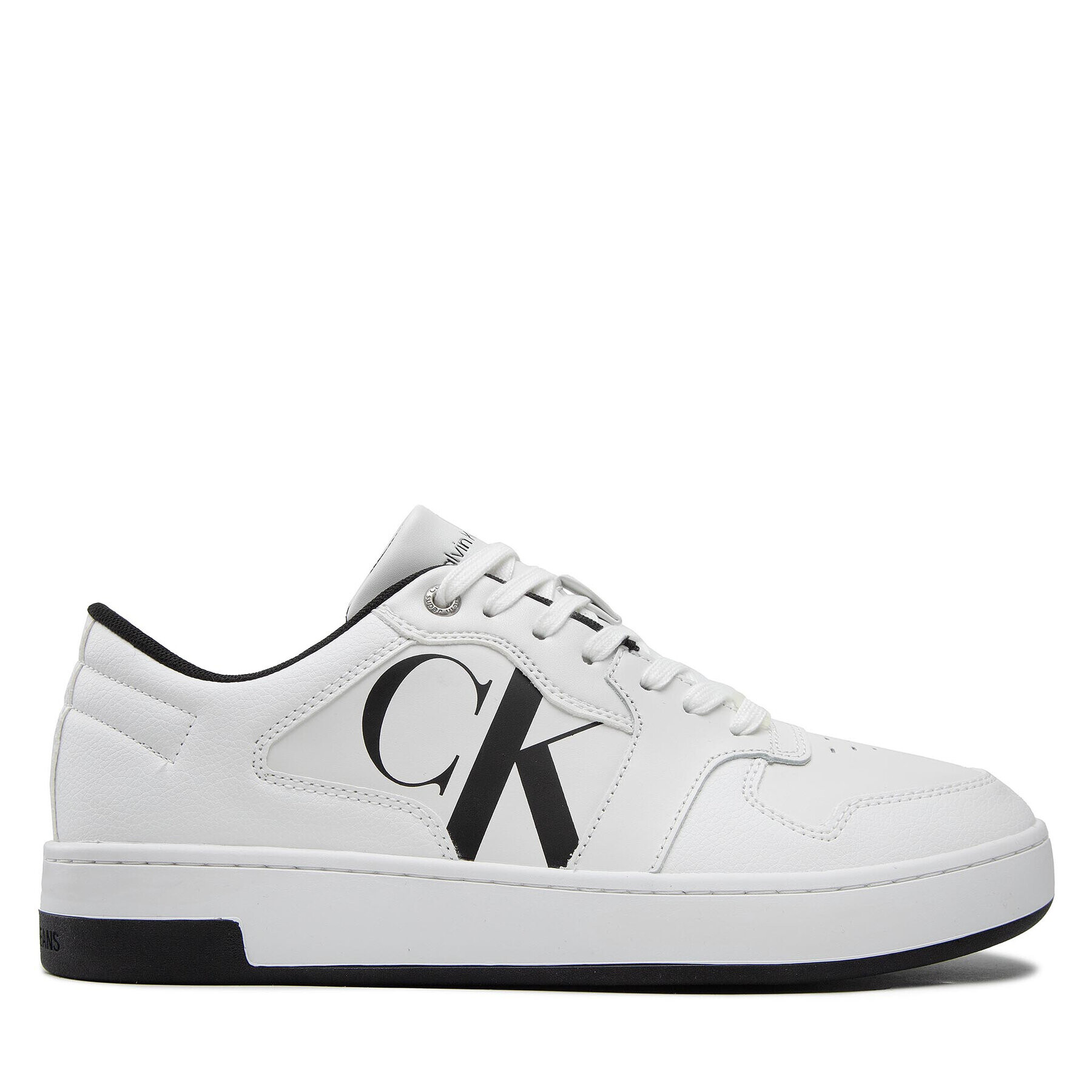 Calvin Klein Jeans Сникърси Cupsole Laceup Basket Low Poly YM0YM00428 Бял - Pepit.bg