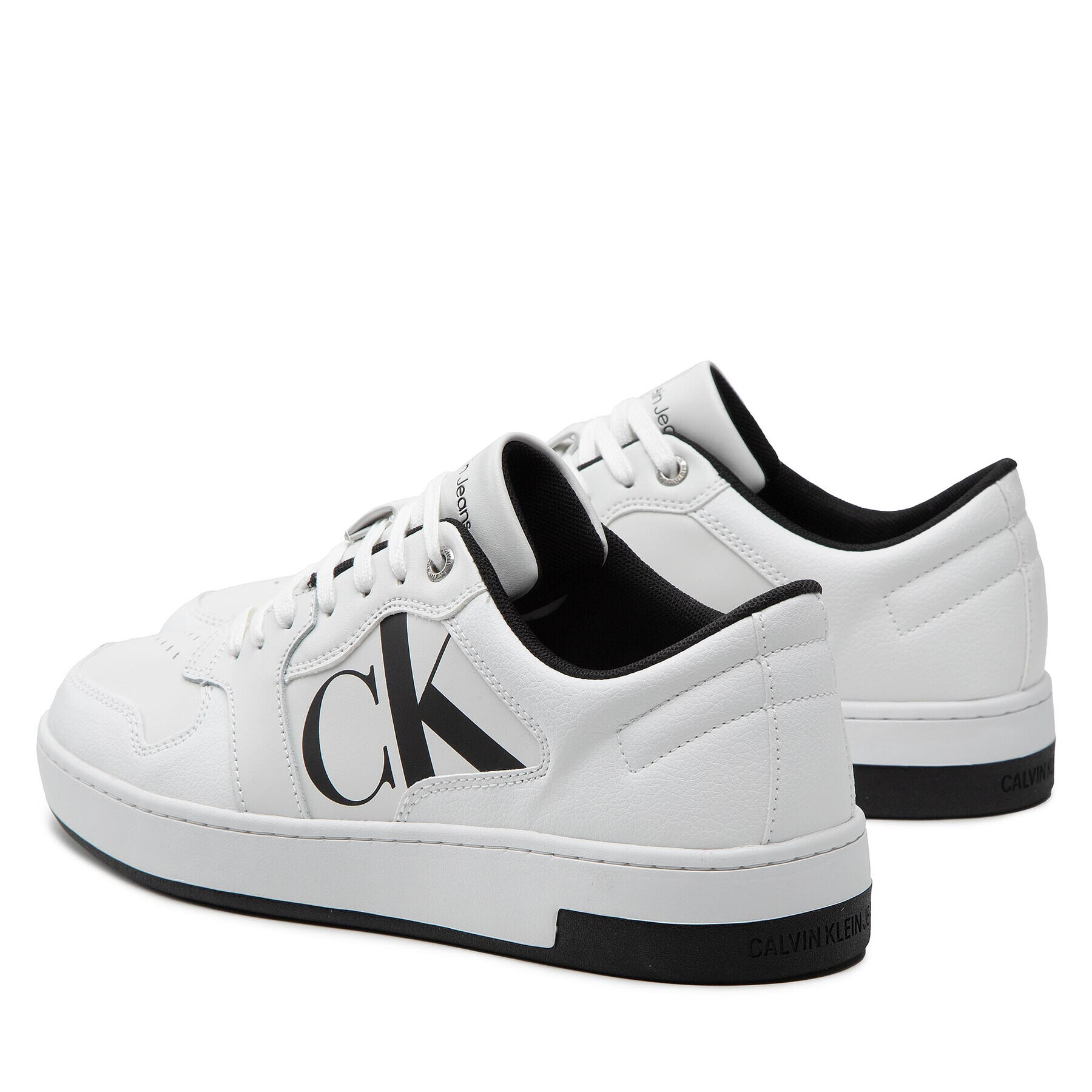 Calvin Klein Jeans Сникърси Cupsole Laceup Basket Low Poly YM0YM00428 Бял - Pepit.bg