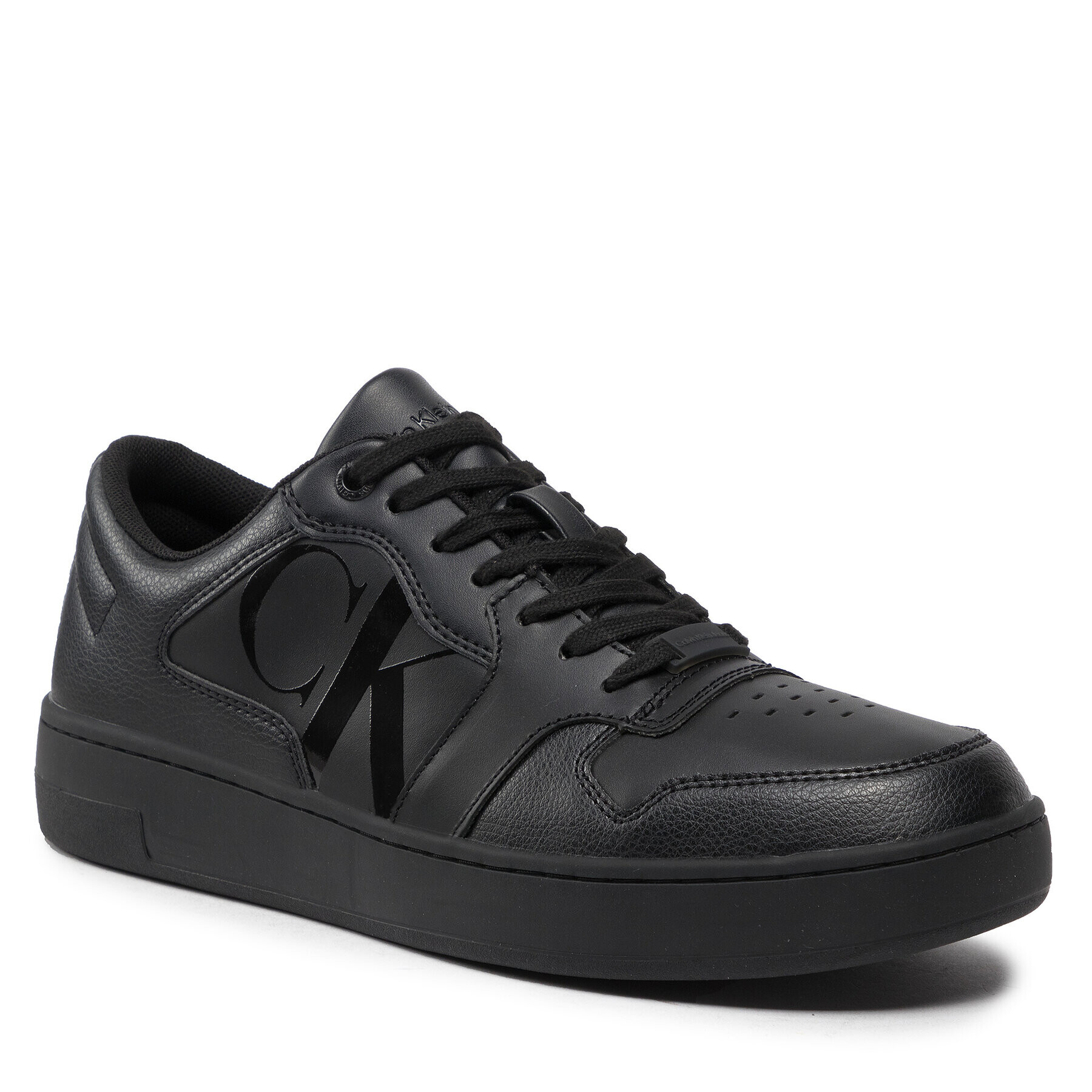 Calvin Klein Jeans Сникърси Cupsole Laceup Basket Low Poly YM0YM00428 Черен - Pepit.bg