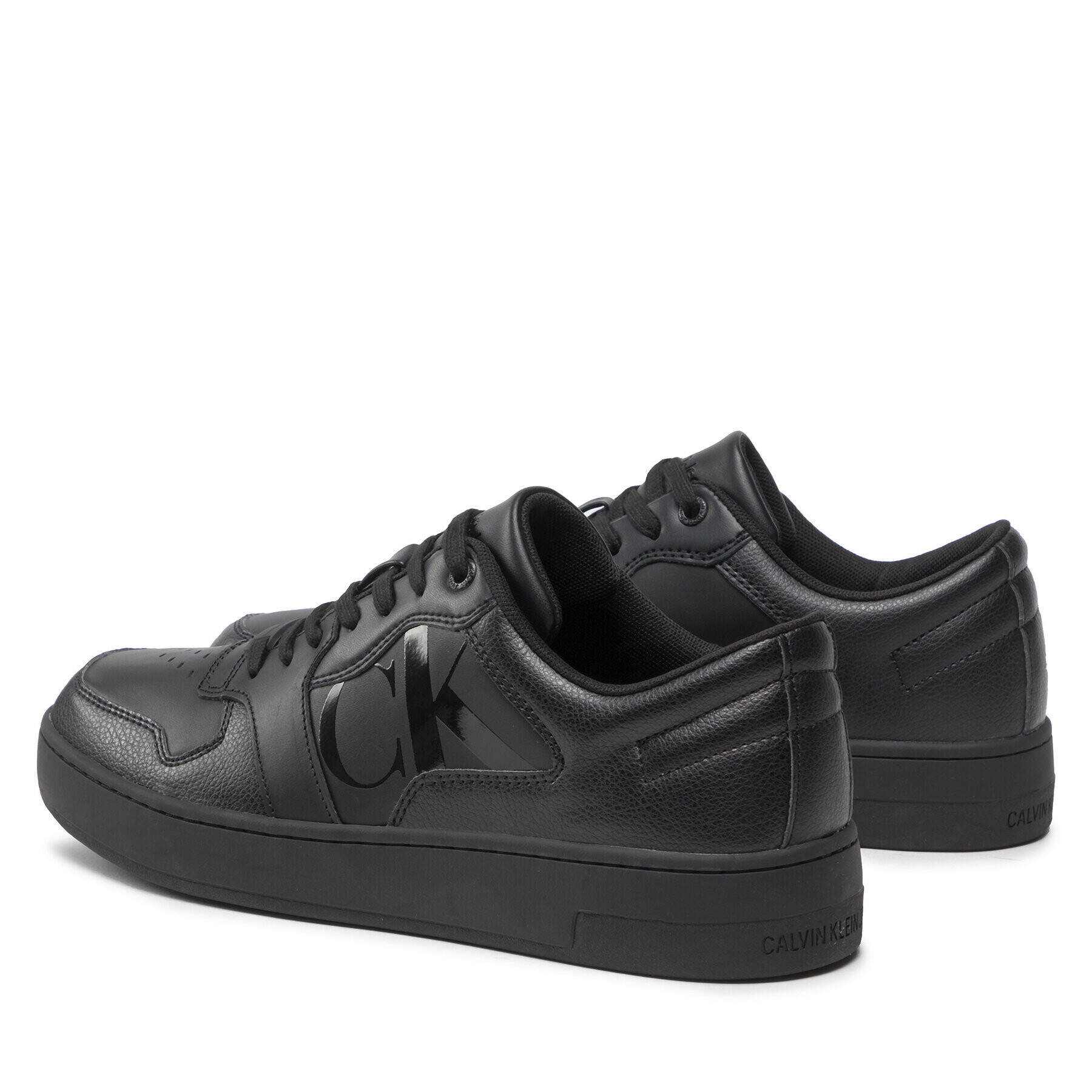 Calvin Klein Jeans Сникърси Cupsole Laceup Basket Low Poly YM0YM00428 Черен - Pepit.bg