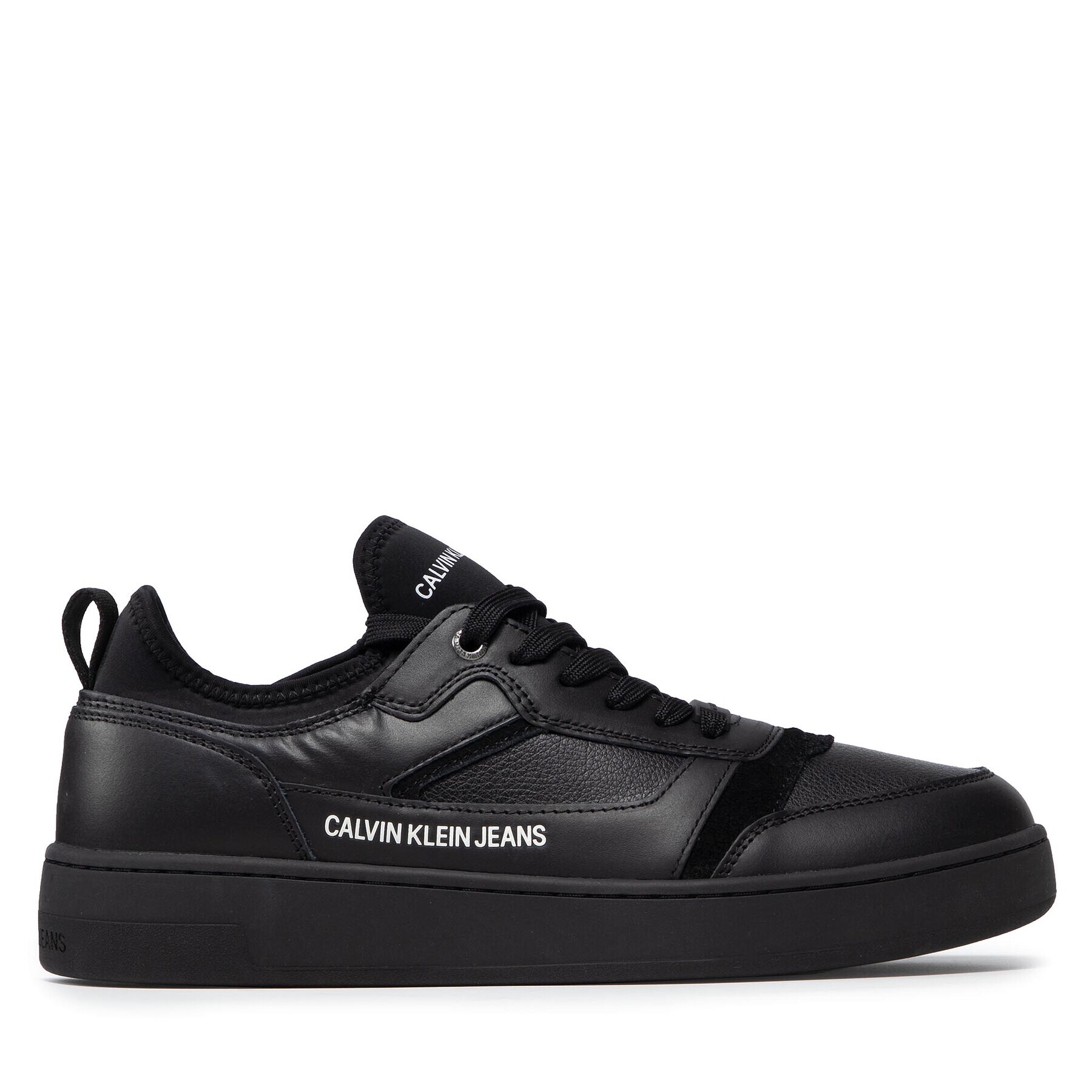 Calvin Klein Jeans Сникърси Cupsole Laceup Basket Sock YM0YM00288 Черен - Pepit.bg