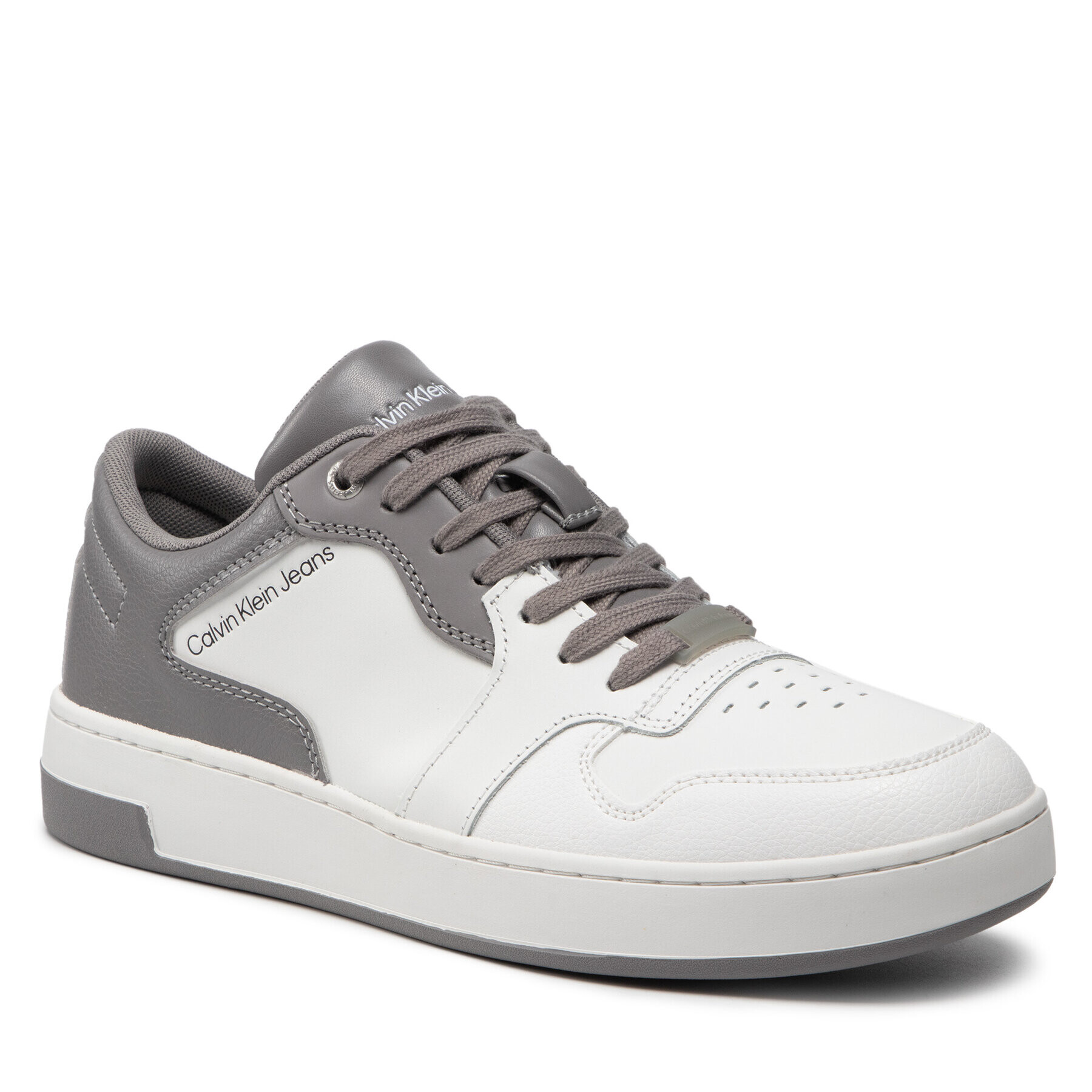 Calvin Klein Jeans Сникърси Cupsole Laceup Basket YM0YM00449 Бял - Pepit.bg