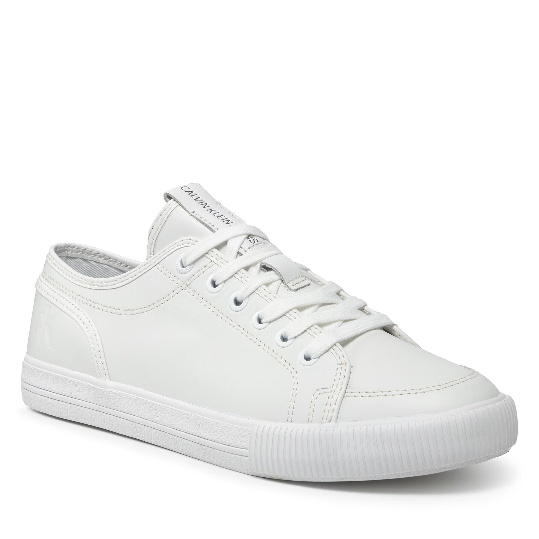 Calvin Klein Jeans Сникърси Ess Vulc Laceup Sneaker L YM0YM00277 Бял - Pepit.bg