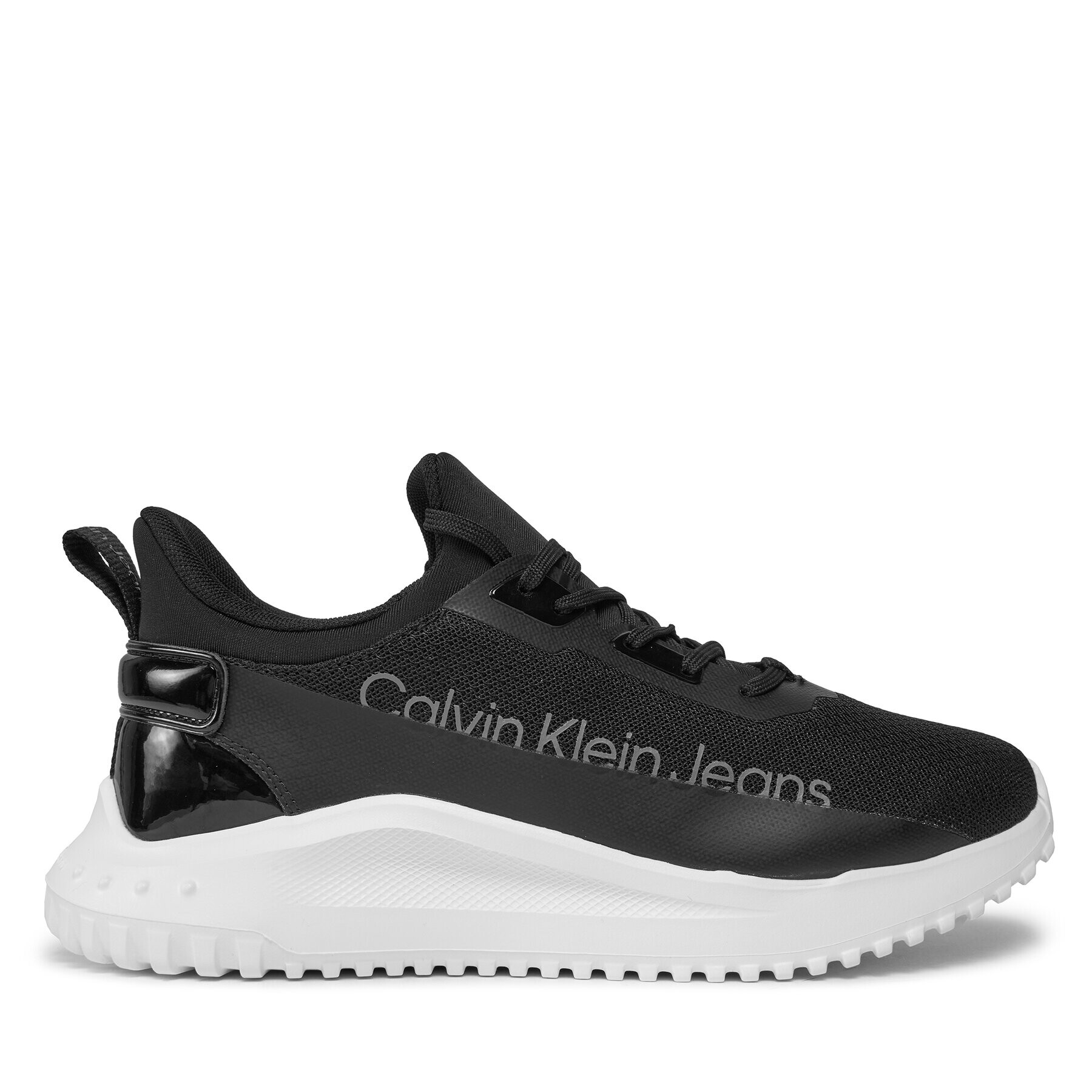 Calvin Klein Jeans Сникърси Eva Run Slipon Lace Mix Lum Wn YW0YW01303 Черен - Pepit.bg