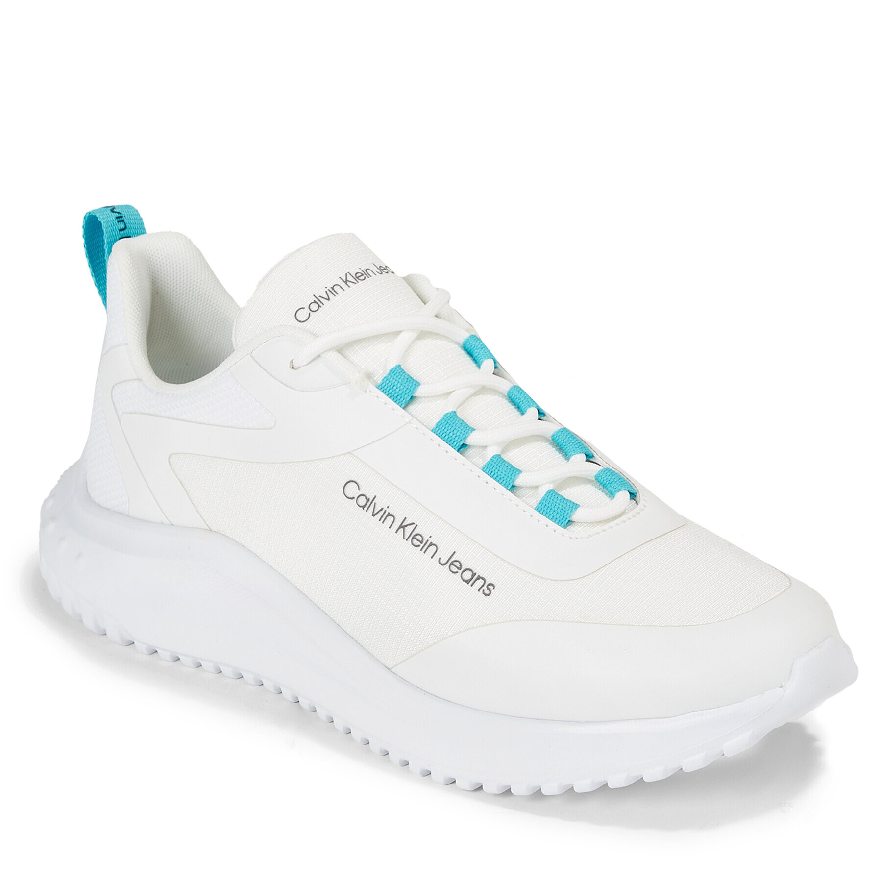 Calvin Klein Jeans Сникърси Eva Runner Laceup Mesh YM0YM00811 Бял - Pepit.bg