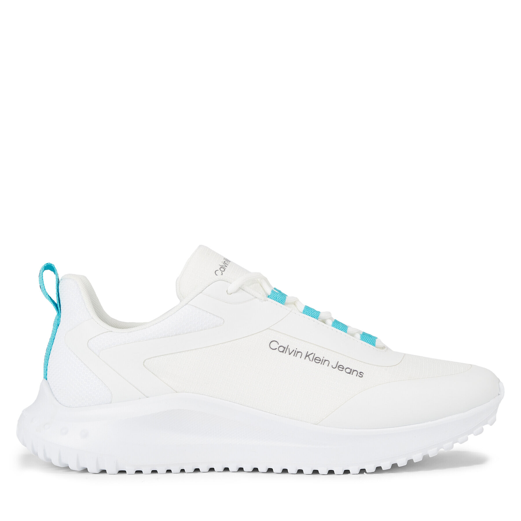 Calvin Klein Jeans Сникърси Eva Runner Laceup Mesh YM0YM00811 Бял - Pepit.bg