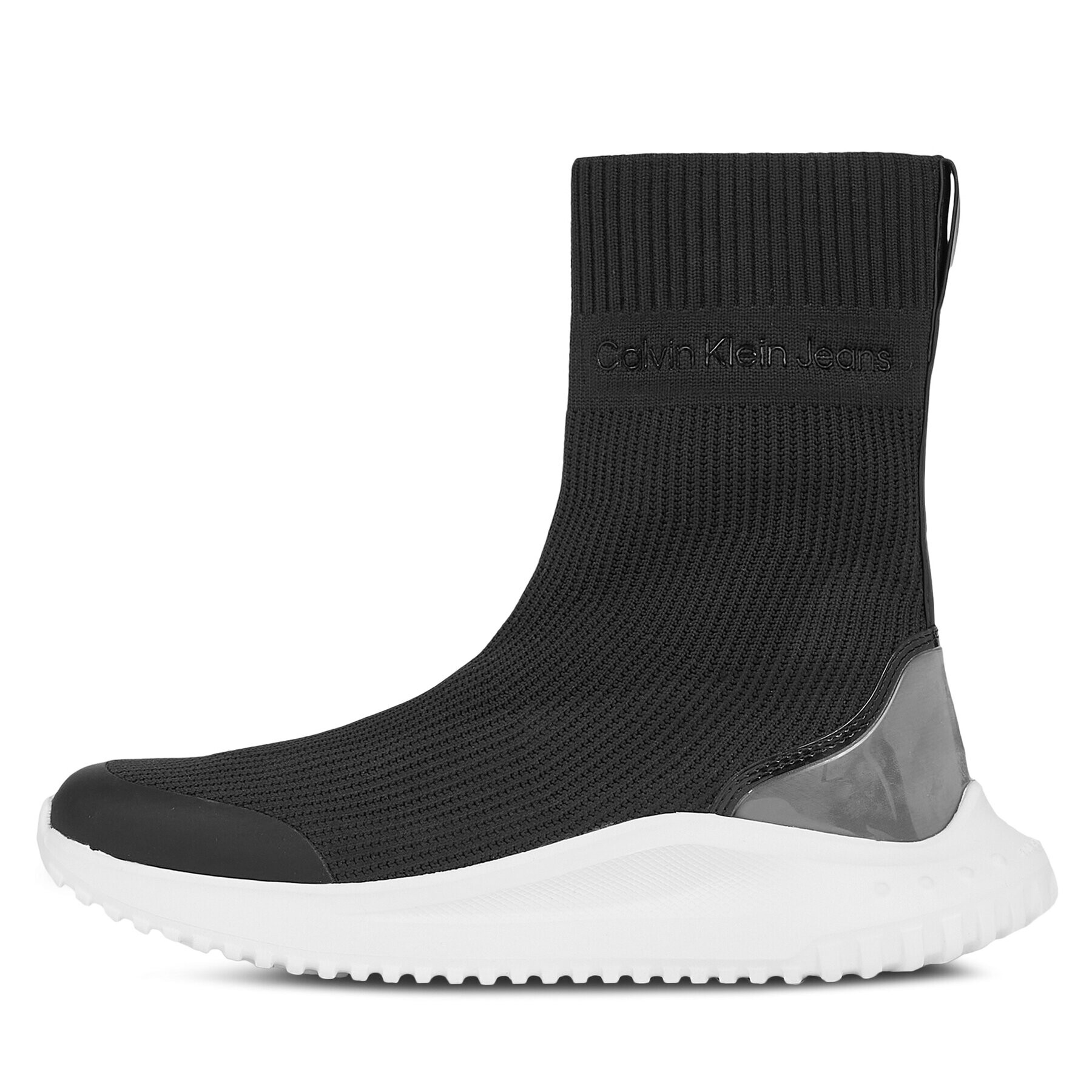 Calvin Klein Jeans Сникърси Eva Runner Sock Knit Wn YW0YW01204 Черен - Pepit.bg