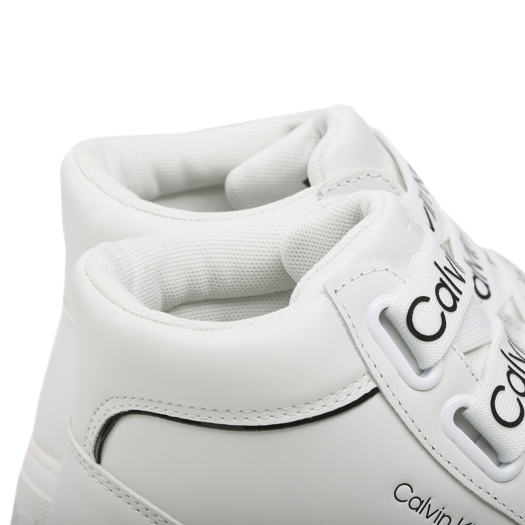 Calvin Klein Jeans Сникърси Flatform Mid Branded Laces YW0YW00869 Бял - Pepit.bg