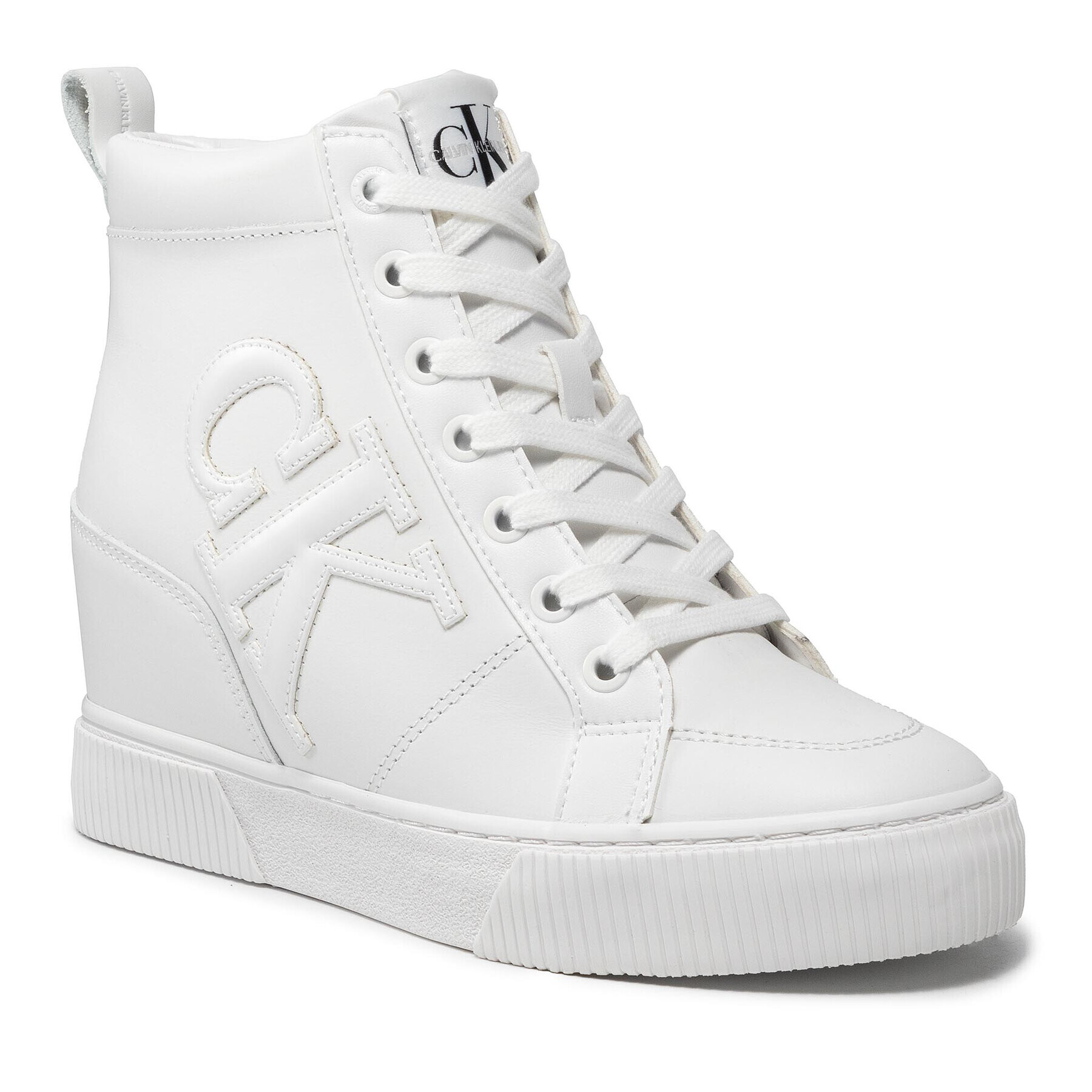 Calvin Klein Jeans Сникърси Hidden Wedge Sneaker YW0YW00438 Бял - Pepit.bg