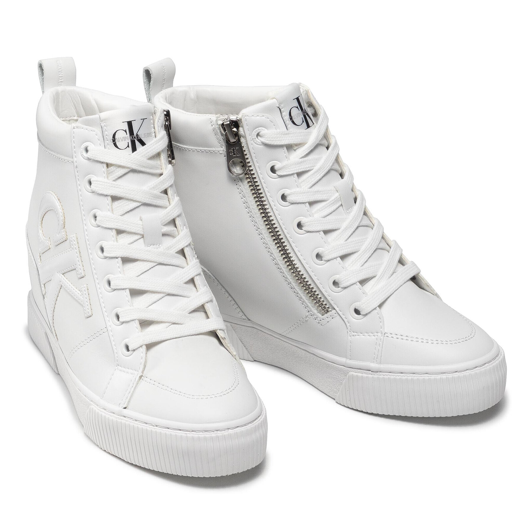 Calvin Klein Jeans Сникърси Hidden Wedge Sneaker YW0YW00438 Бял - Pepit.bg