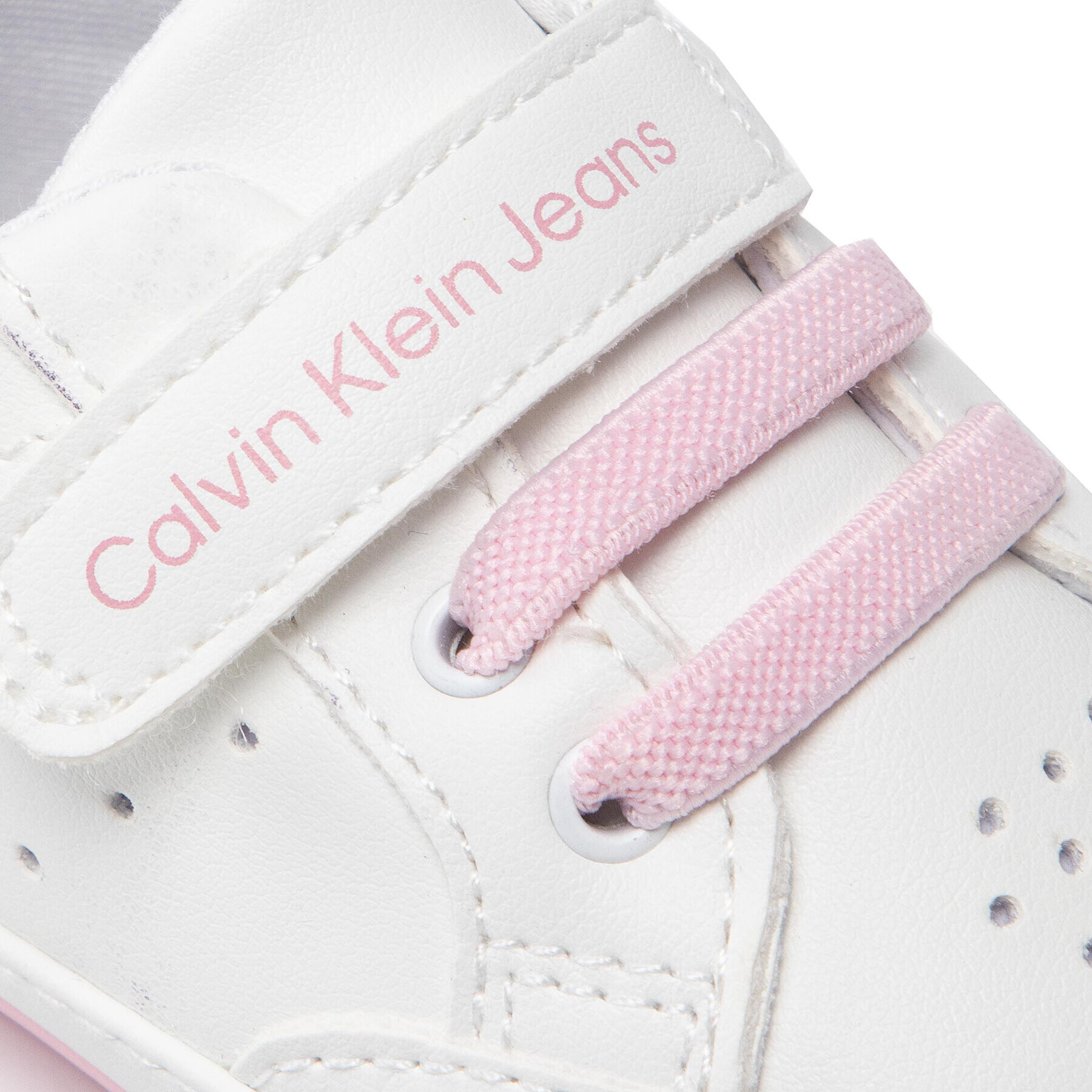 Calvin Klein Jeans Сникърси Lace-Up V0A4-80170-0193 Бял - Pepit.bg