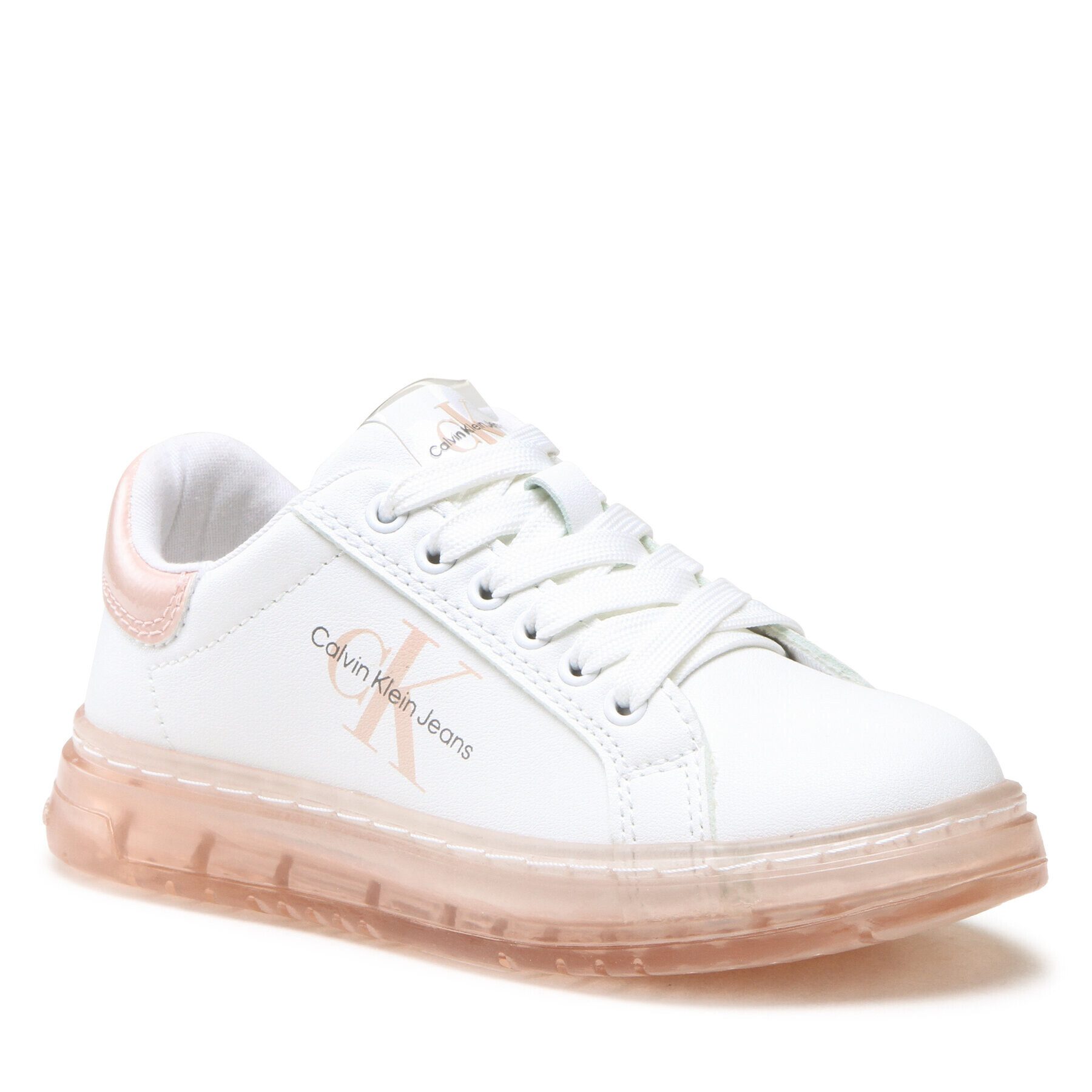 Calvin Klein Jeans Сникърси Low Cut Lace-Up Sneaker V3A9-80474-1434 Бял - Pepit.bg