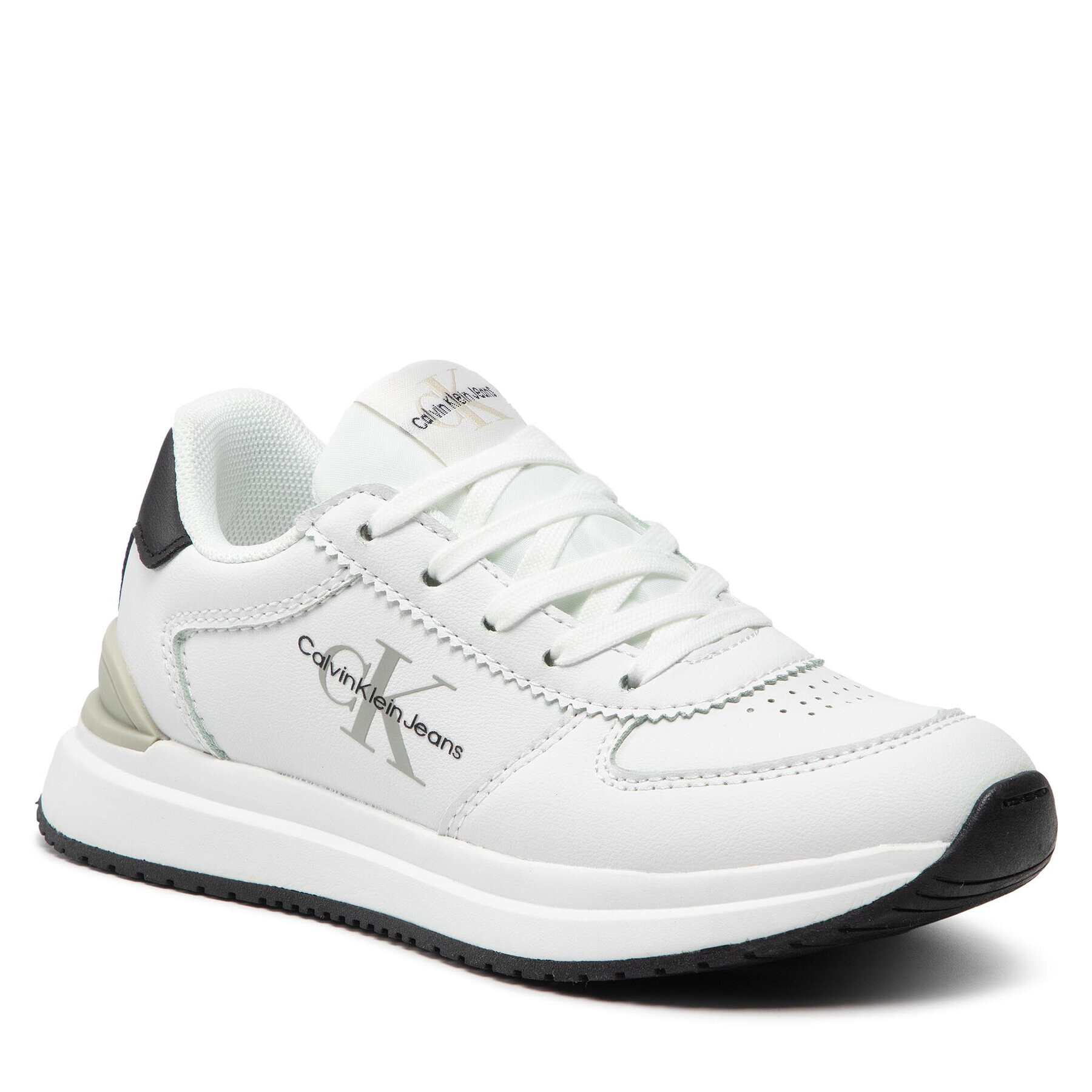 Calvin Klein Jeans Сникърси Low Cut Lace-Up Sneaker V3B9-80136-0193 M Бял - Pepit.bg