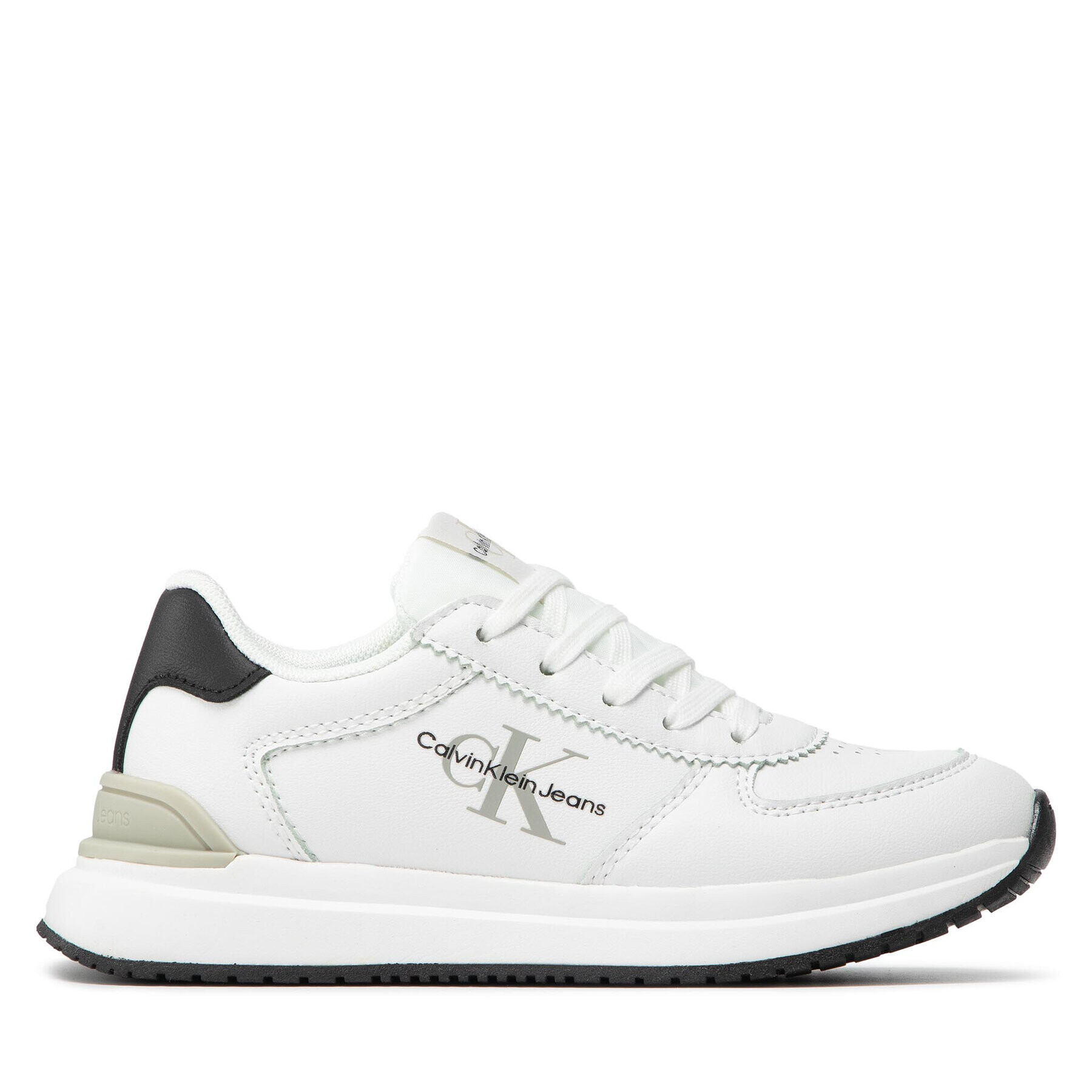 Calvin Klein Jeans Сникърси Low Cut Lace-Up Sneaker V3B9-80136-0193 M Бял - Pepit.bg