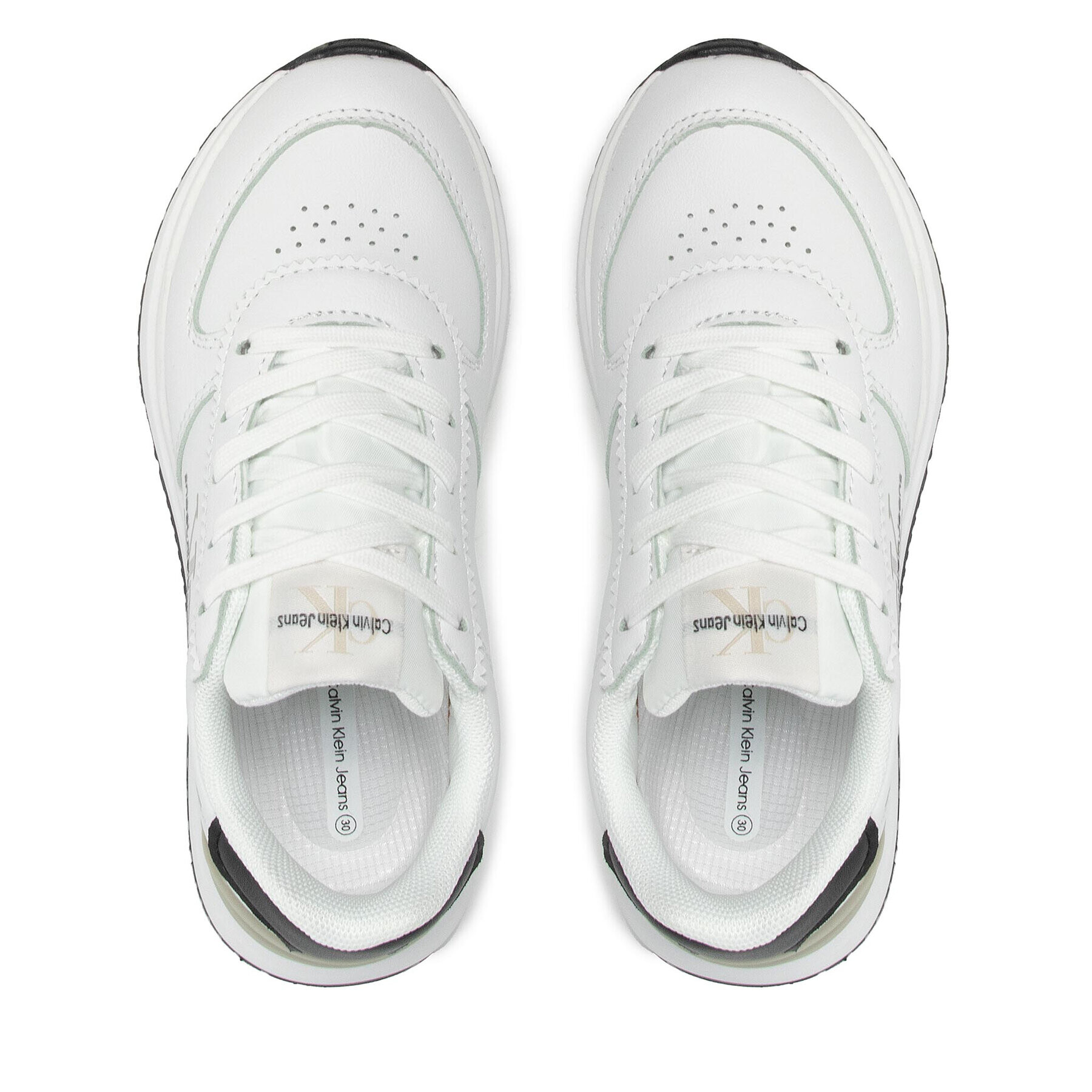 Calvin Klein Jeans Сникърси Low Cut Lace-Up Sneaker V3B9-80136-0193 M Бял - Pepit.bg