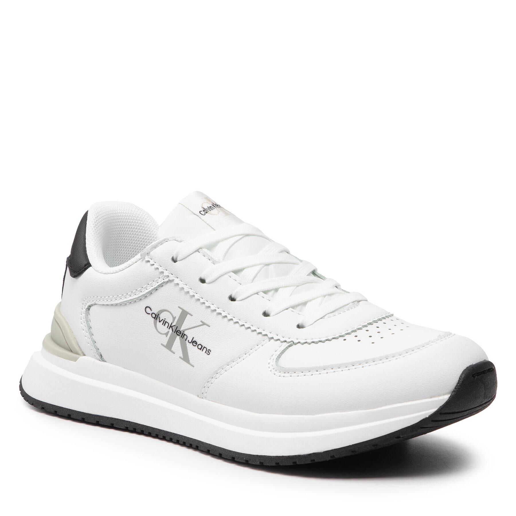 Calvin Klein Jeans Сникърси Low Cut Lace-Up Sneaker V3B9-80136-0193X S Бял - Pepit.bg