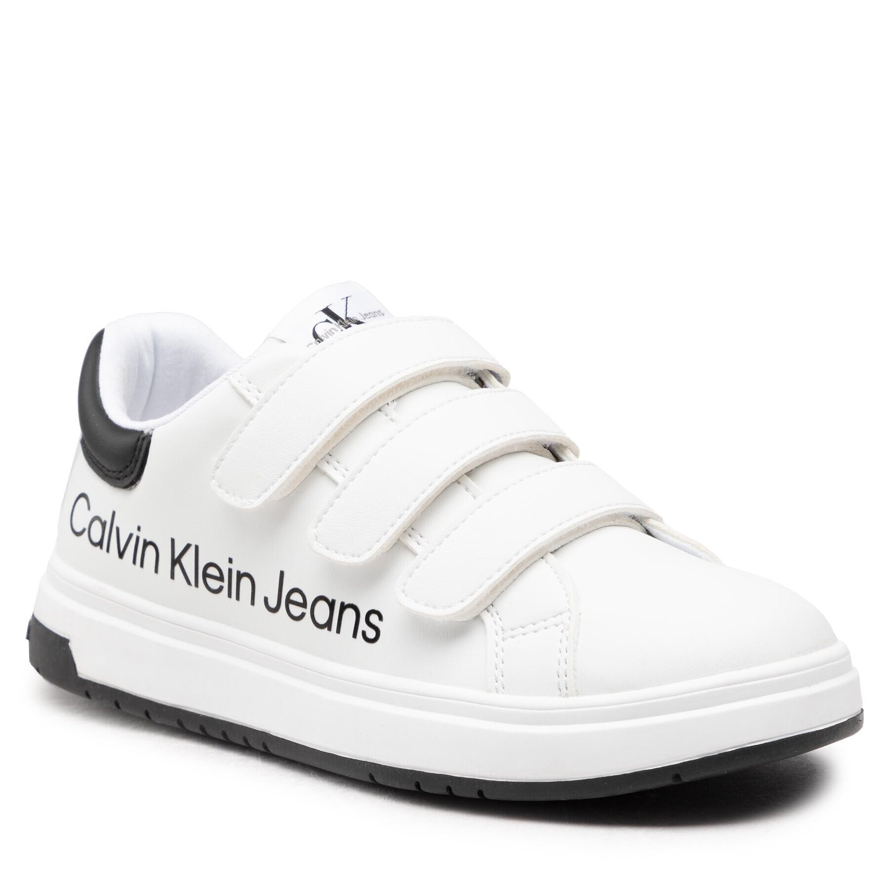 Calvin Klein Jeans Сникърси Low Cut Lace-Up Sneaker V3X9-80335-1355 S Бял - Pepit.bg