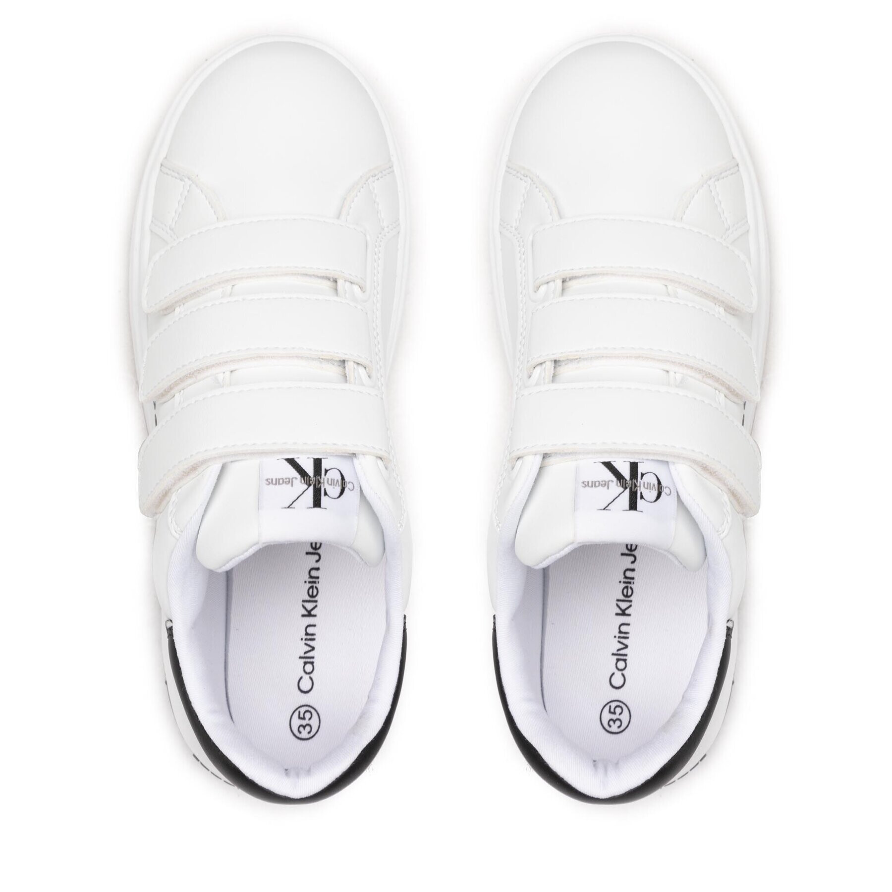 Calvin Klein Jeans Сникърси Low Cut Lace-Up Sneaker V3X9-80335-1355 S Бял - Pepit.bg