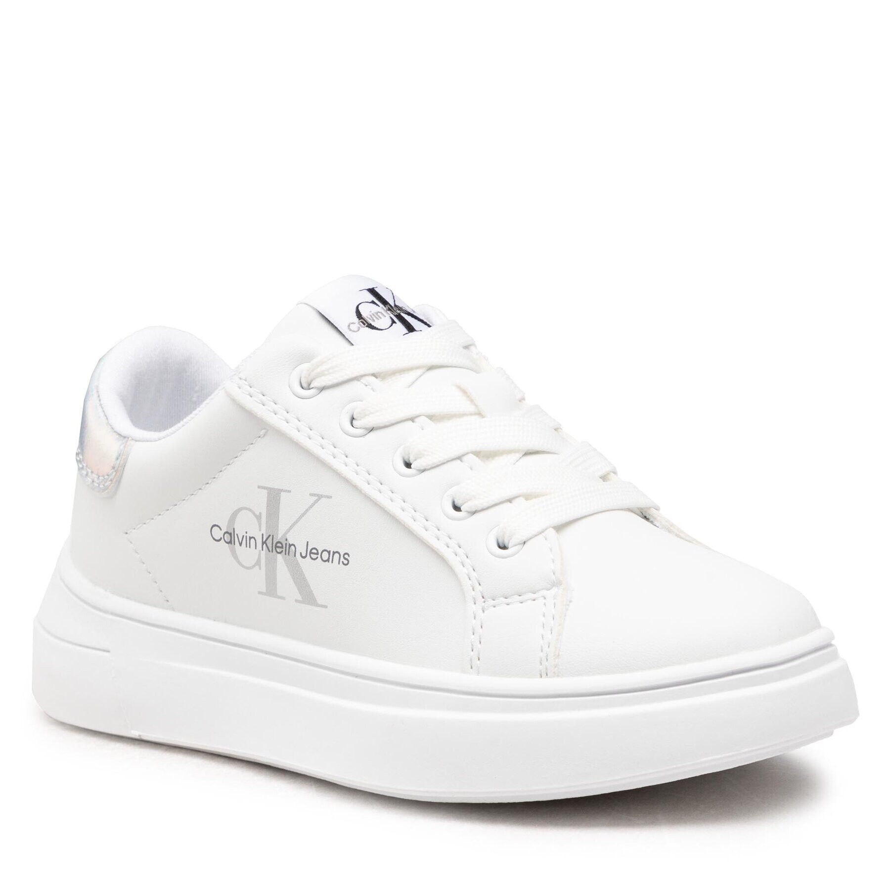 Calvin Klein Jeans Сникърси Low Cut Lace-Up Sneaker V3X9-80345-1355 M Бял - Pepit.bg