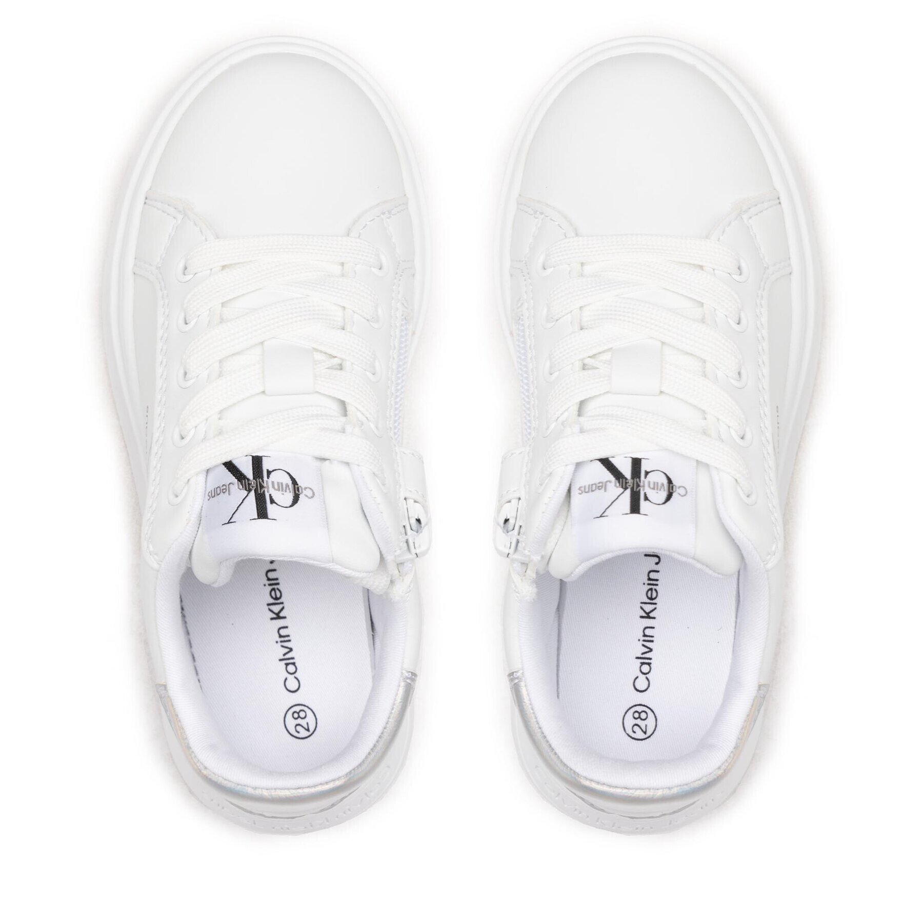 Calvin Klein Jeans Сникърси Low Cut Lace-Up Sneaker V3X9-80345-1355 M Бял - Pepit.bg