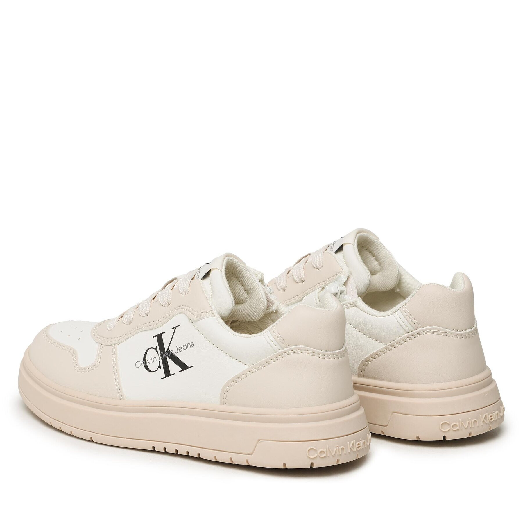 Calvin Klein Jeans Сникърси Low Cut Lace-Up Sneaker V3X9-80552-1355 M Екрю - Pepit.bg