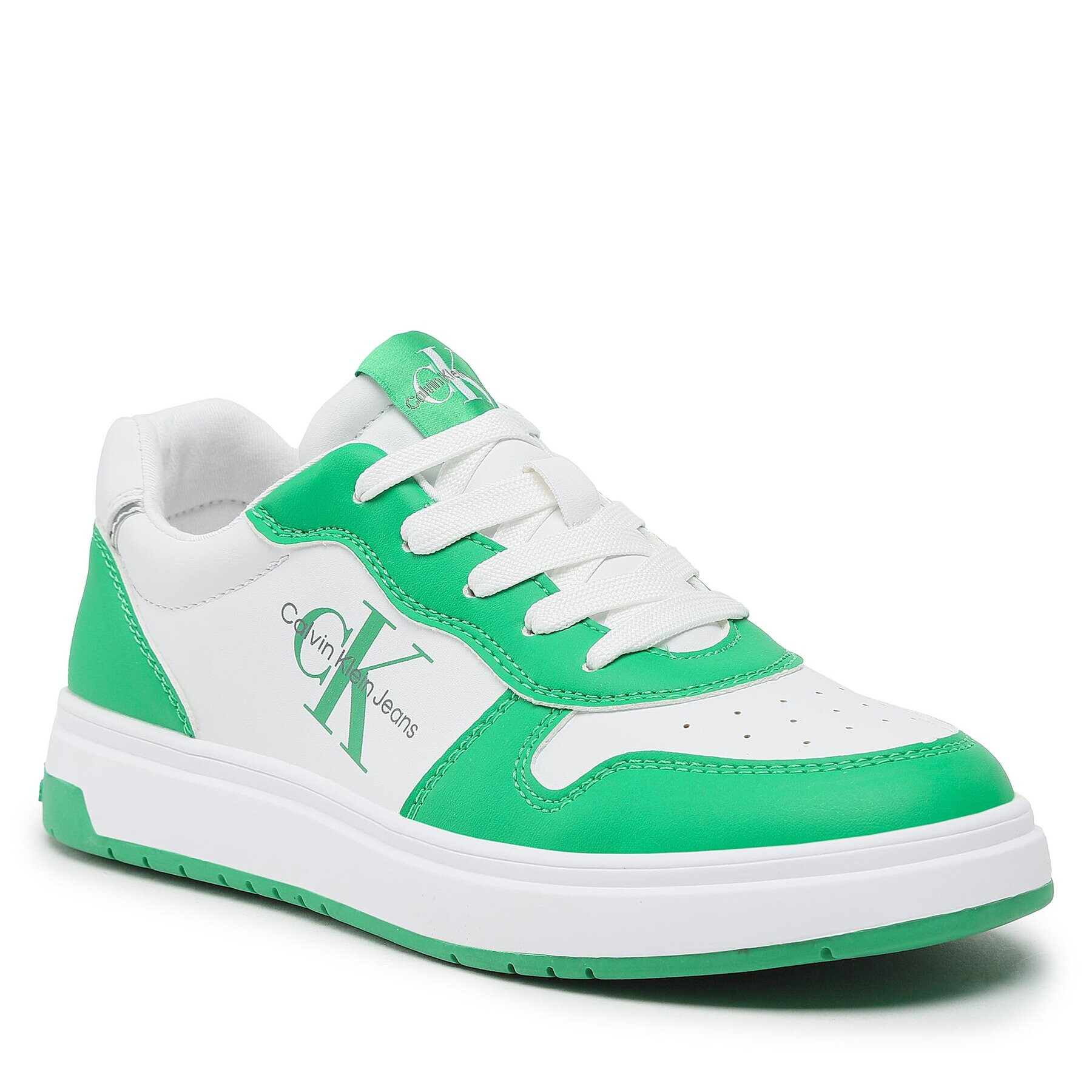 Calvin Klein Jeans Сникърси Low Cut Lace-Up Sneaker V3X9-80552-1355X042 S Бял - Pepit.bg