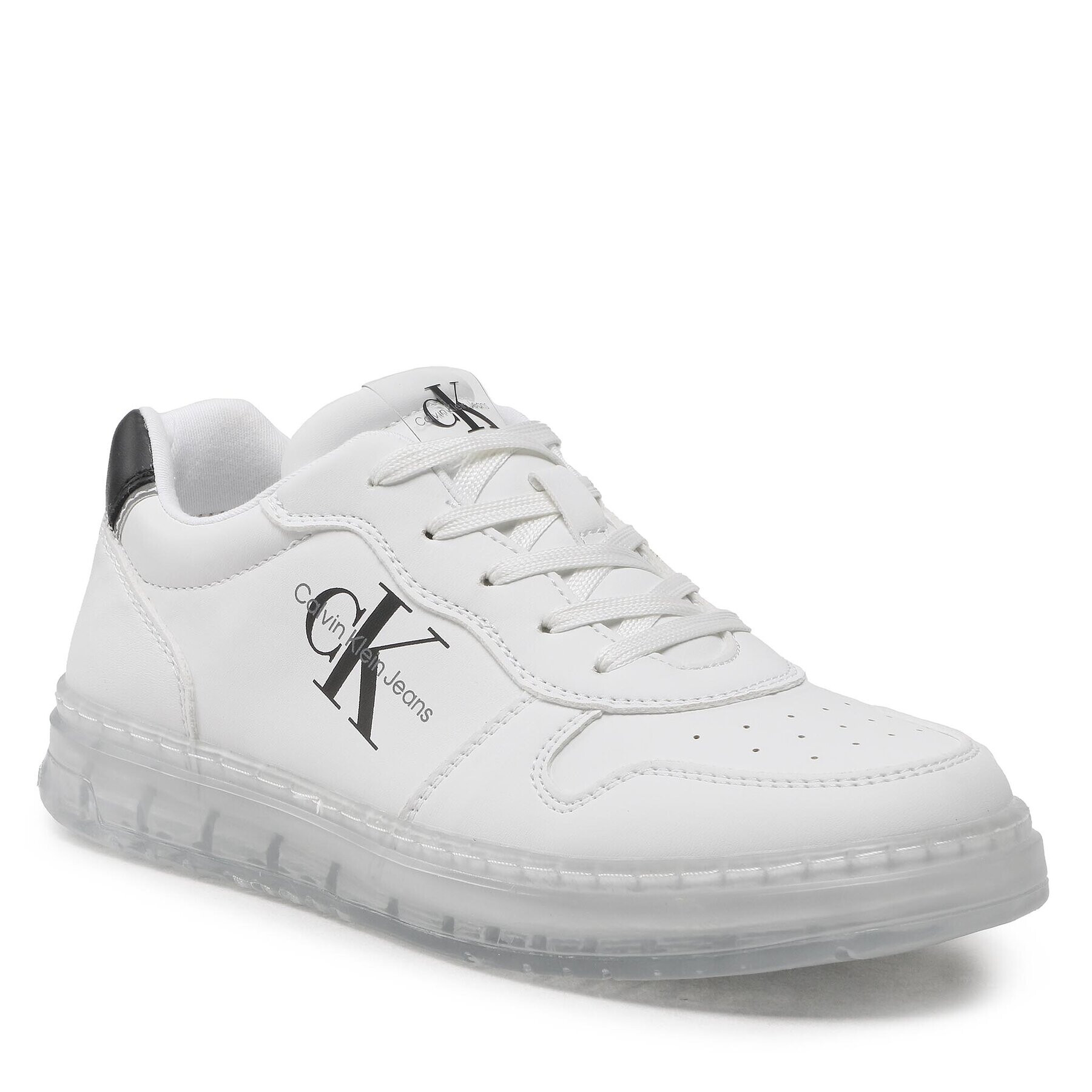 Calvin Klein Jeans Сникърси Low Cut Lace-Up Sneaker V3X9-80554-1355 S Бял - Pepit.bg